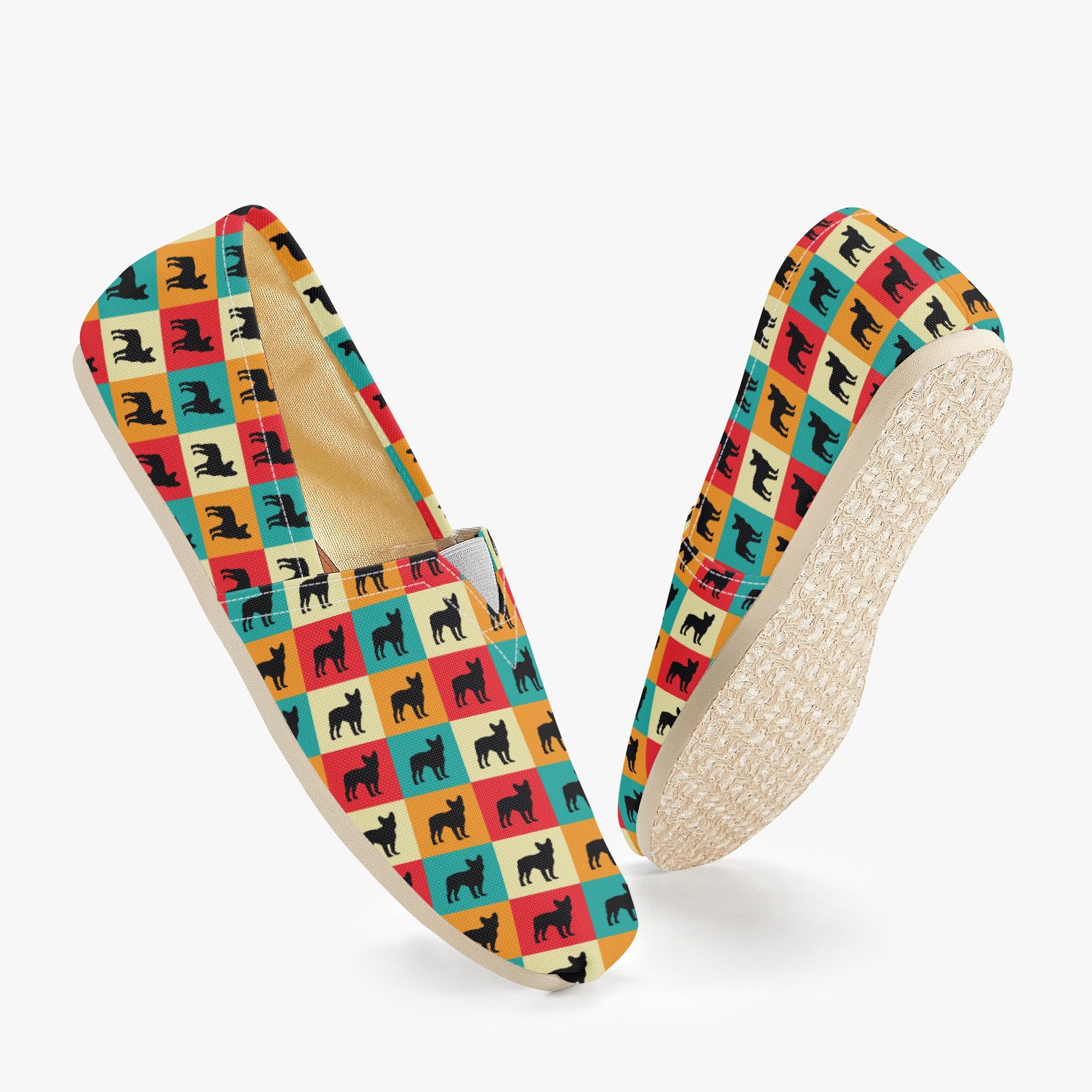 Periwinkle Casual High-Top Shoes for Frenchie Enthusiasts-fadou