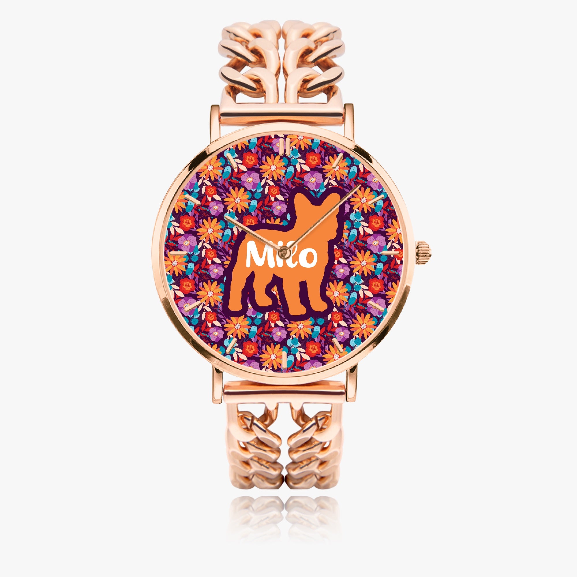 French Bulldog Personalized Quartz Timepiece for Frenchie Fans-fadou