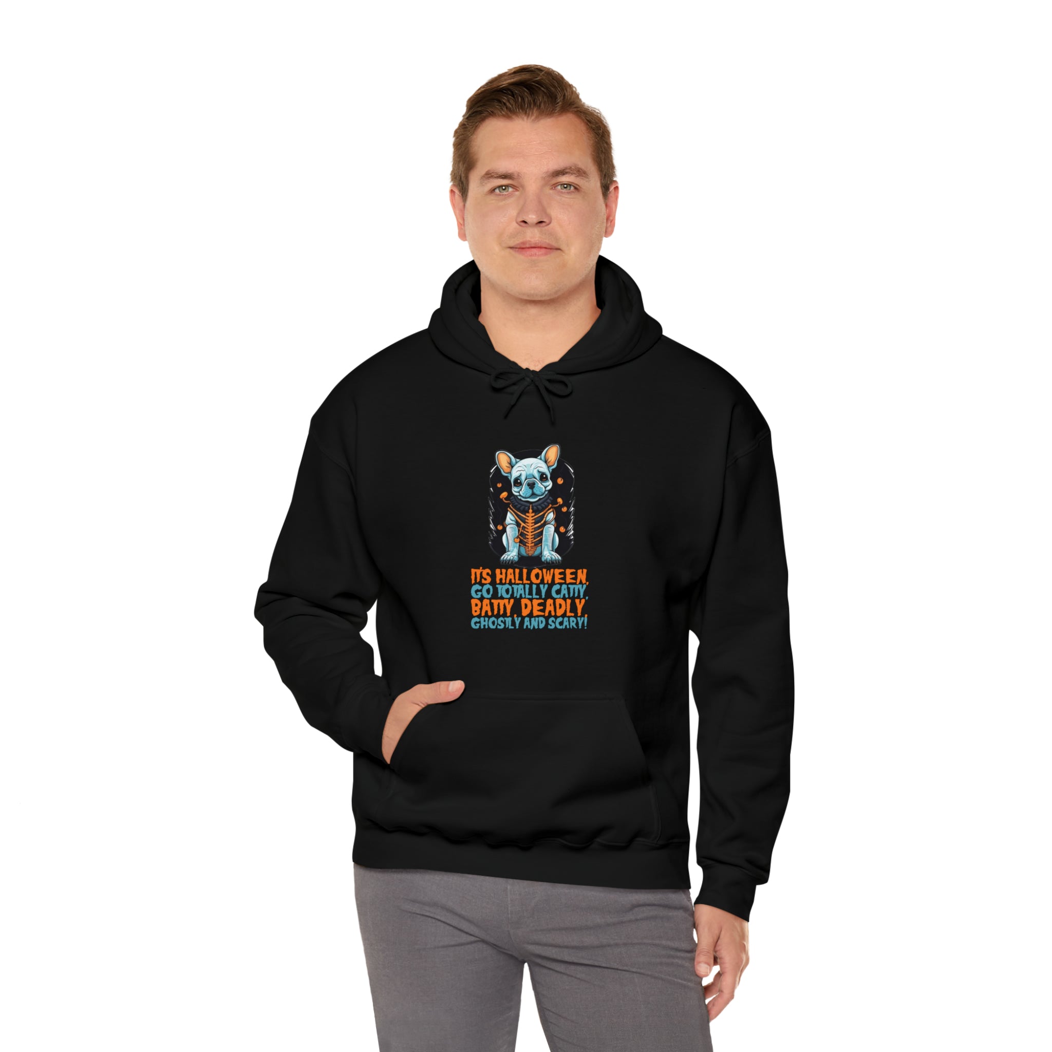 Frenchie Halloween Cotton Sweatshirt for Bulldog Owners-fadou