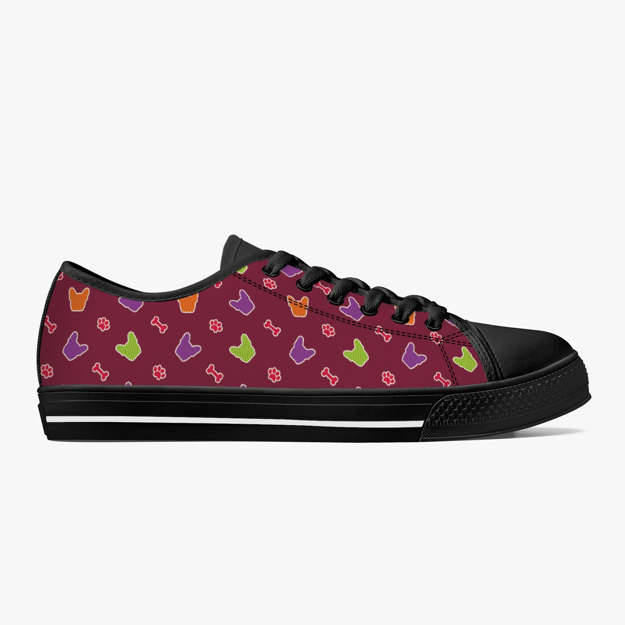 French Bulldog Classic High-Top Shoes for Frenchie Fans-fadou