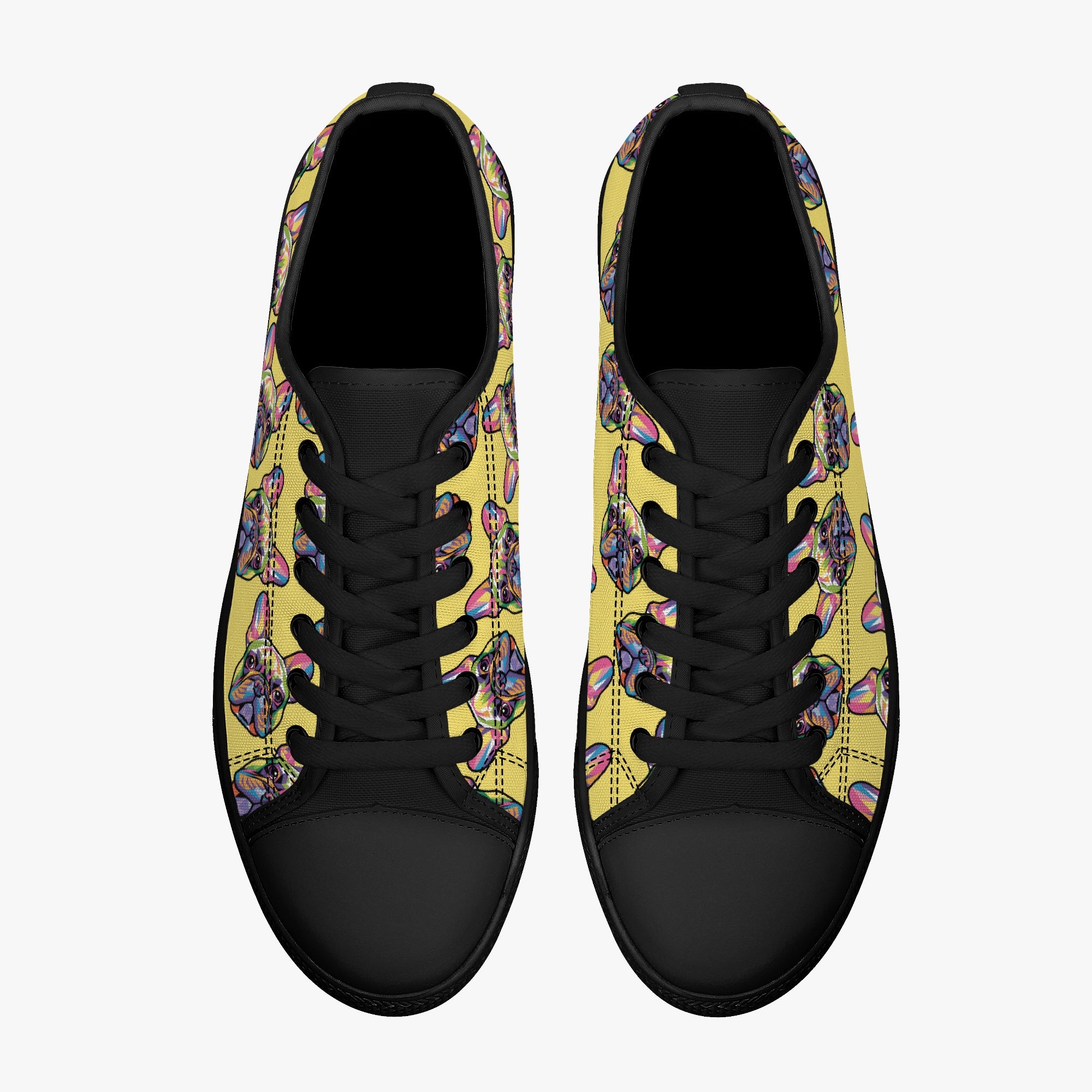 French Bulldog Low-Top Casual Footwear for Frenchie Fans-fadou