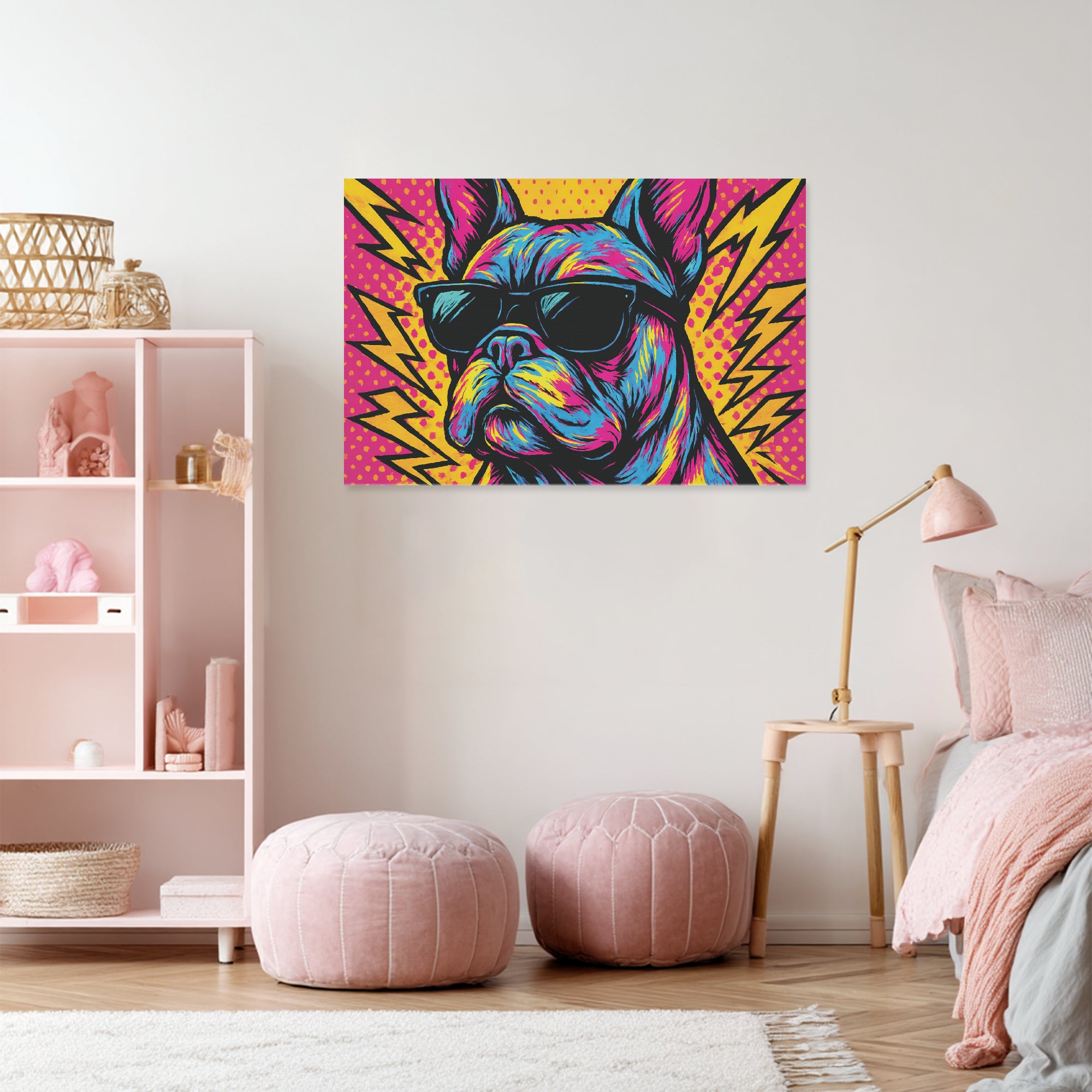 French Bulldog Adorable Framed Poster for Frenchie Fans-fadou