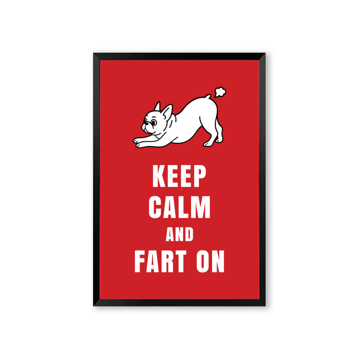 Chopper French Bulldog Wall Print for Frenchie Enthusiasts-fadou