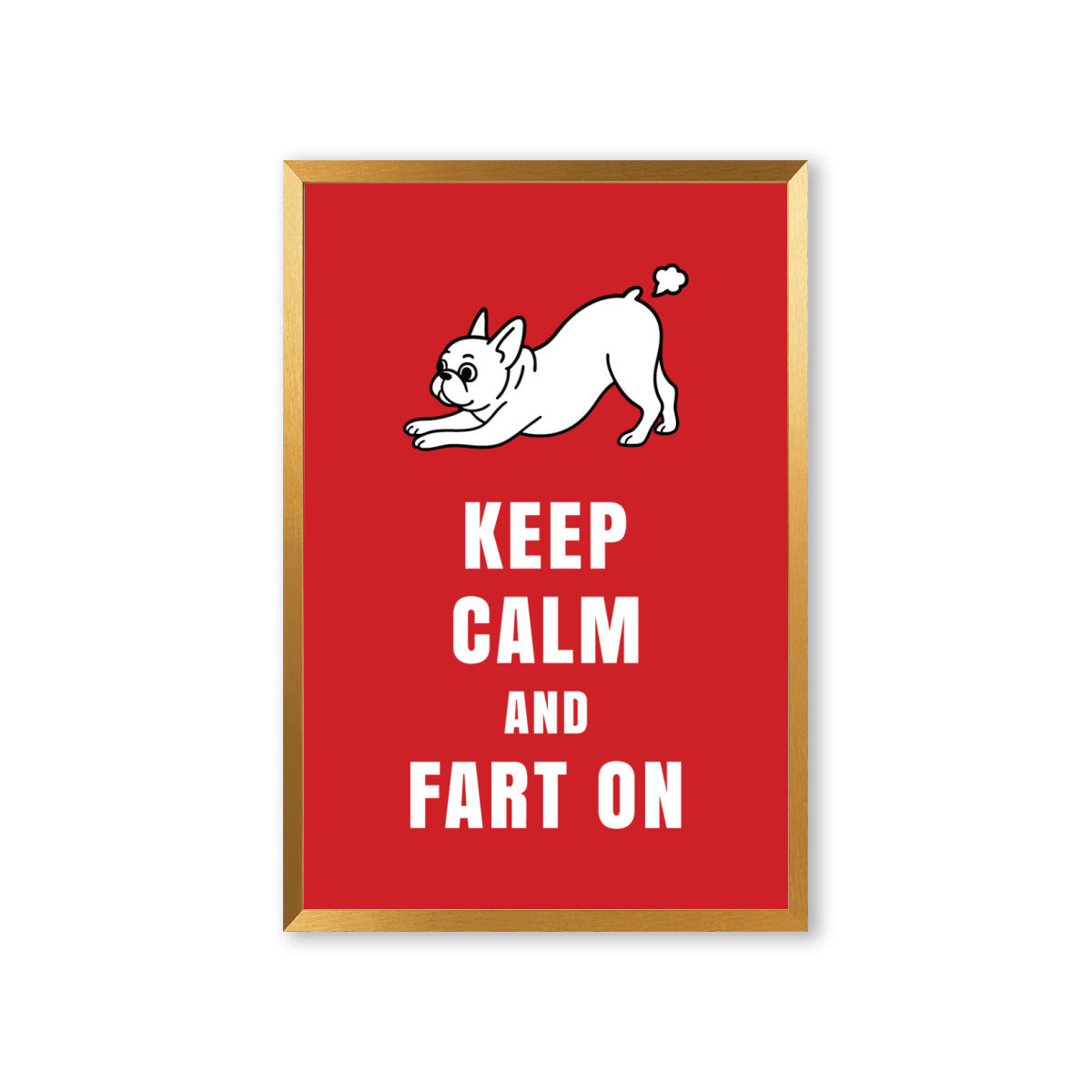 Chopper French Bulldog Wall Print for Frenchie Enthusiasts-fadou