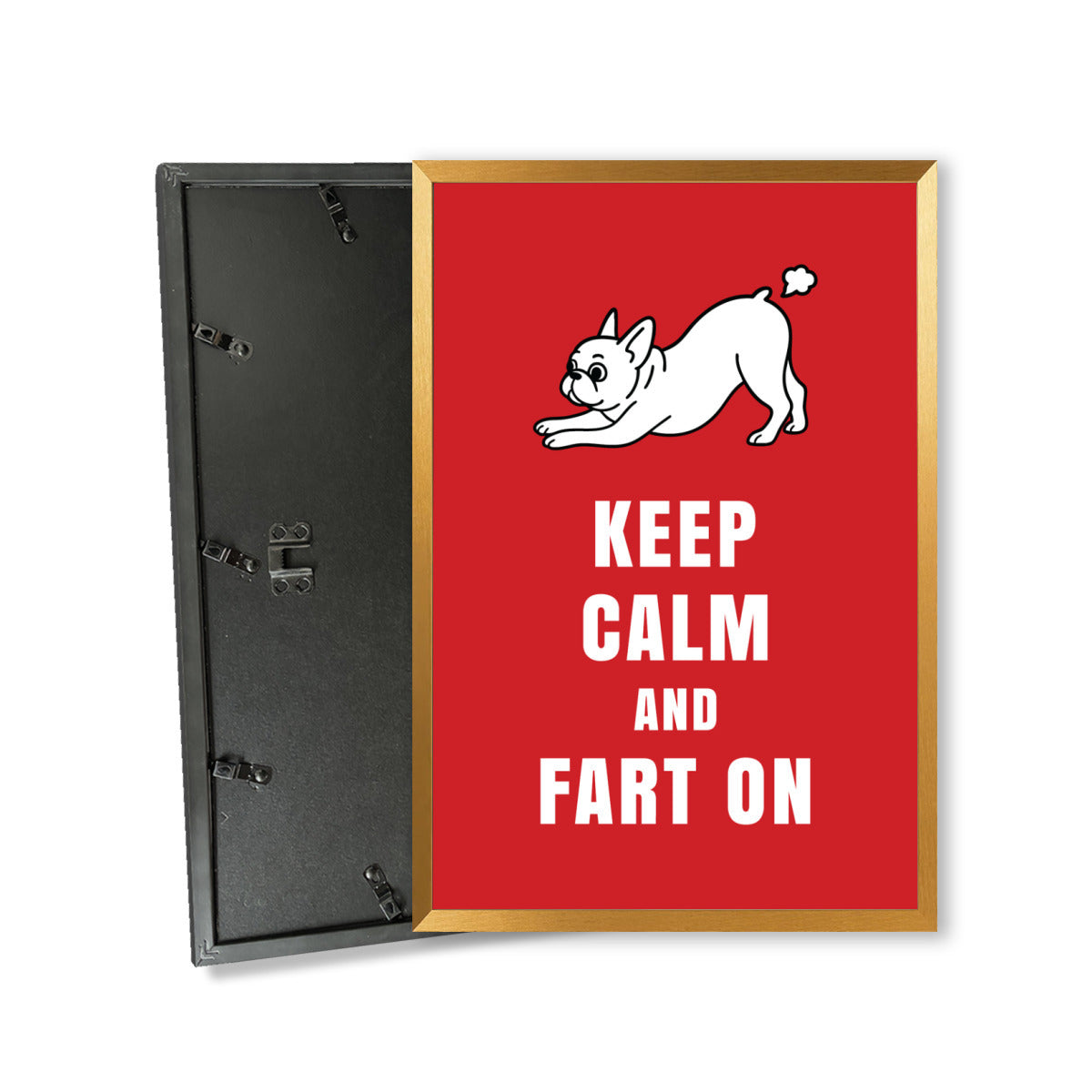 Chopper French Bulldog Wall Print for Frenchie Enthusiasts-fadou