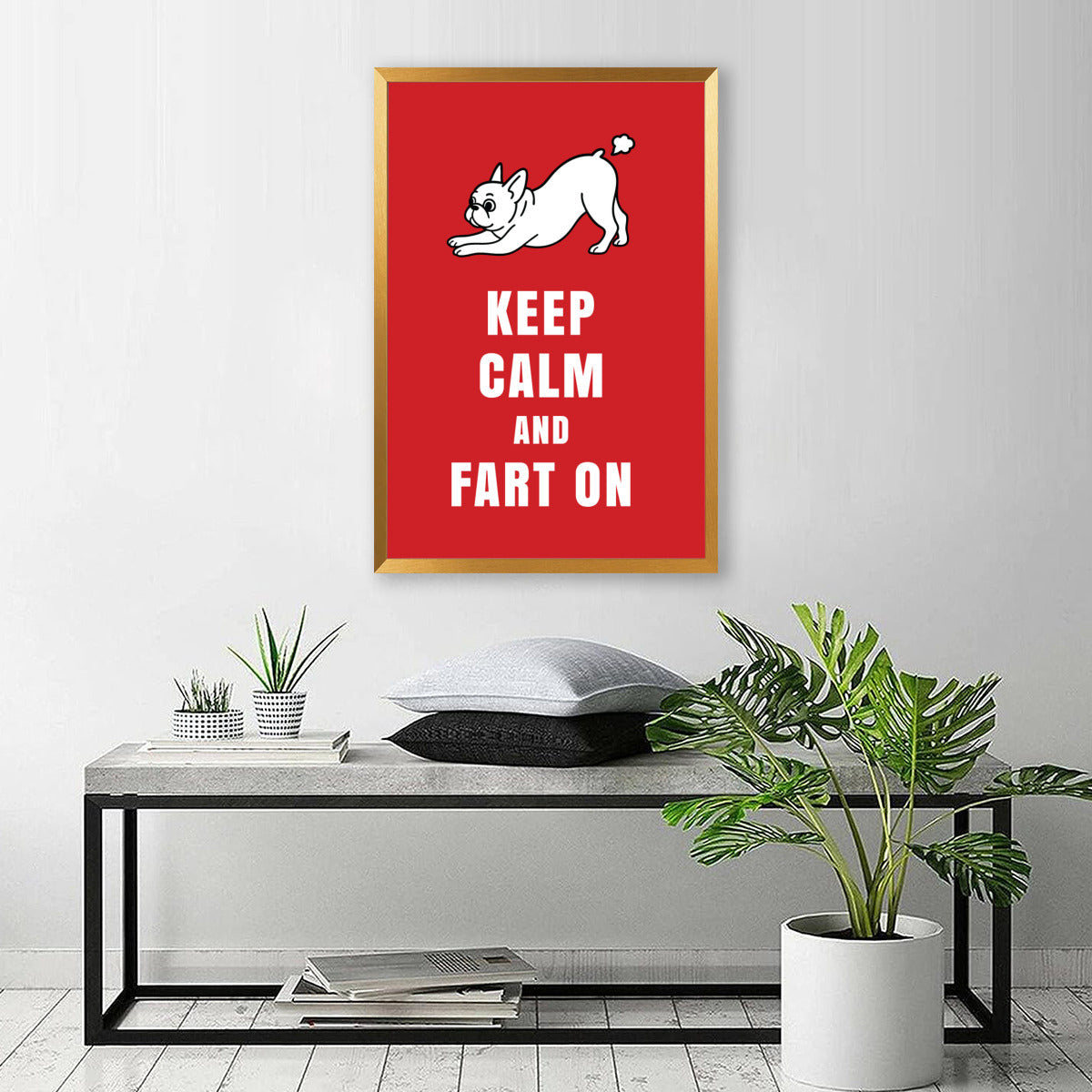 Chopper French Bulldog Wall Print for Frenchie Enthusiasts-fadou