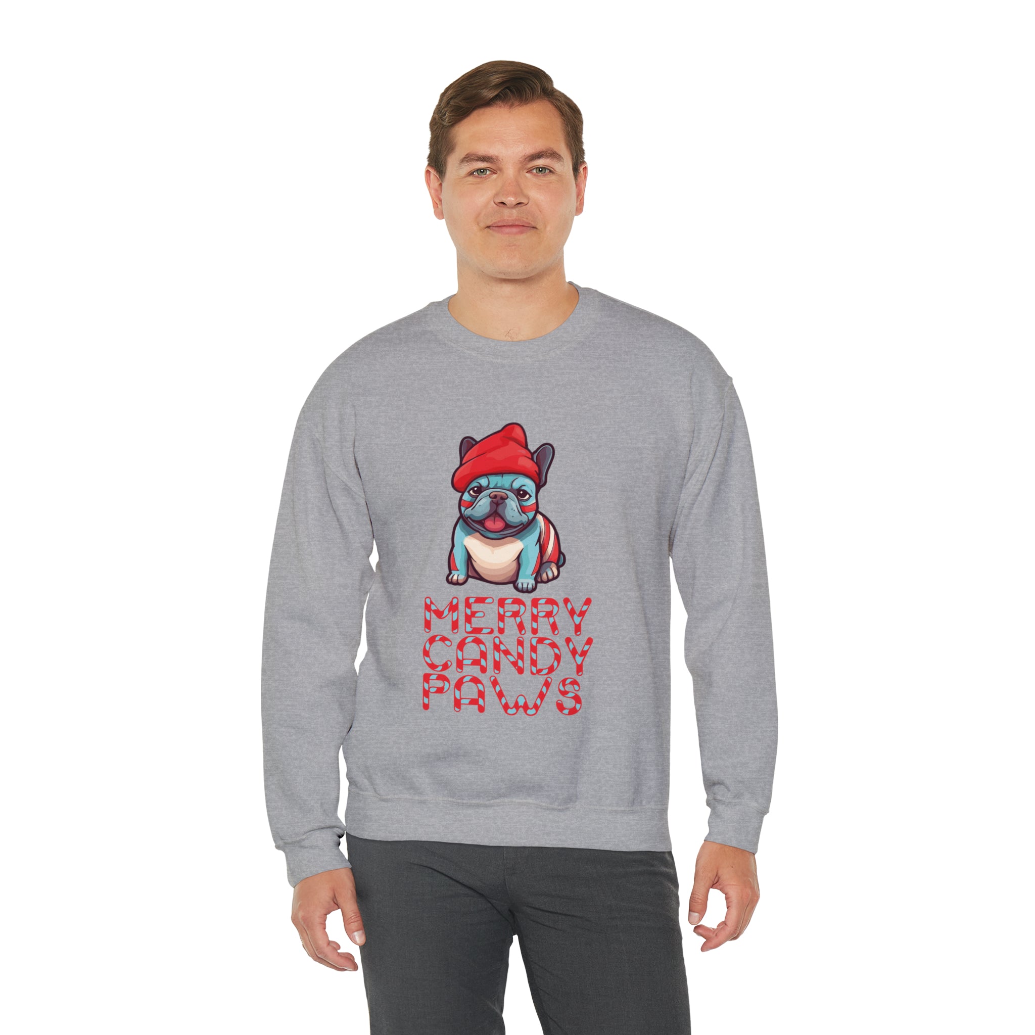 Candy French Bulldog Fleece Hoodie for Frenchie Enthusiasts-fadou