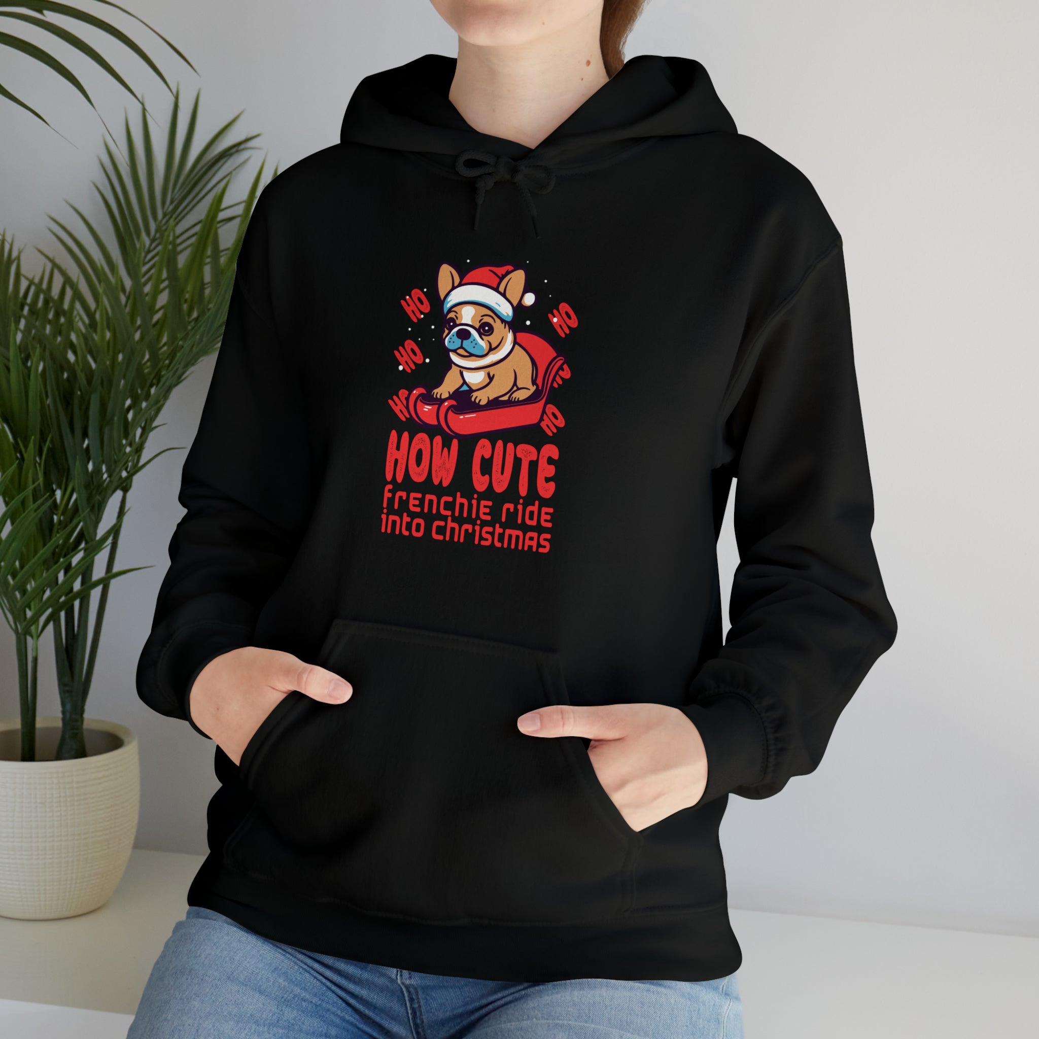 Frenchie Ride Unisex Hoodie for Travel Comfort and Safety-fadou