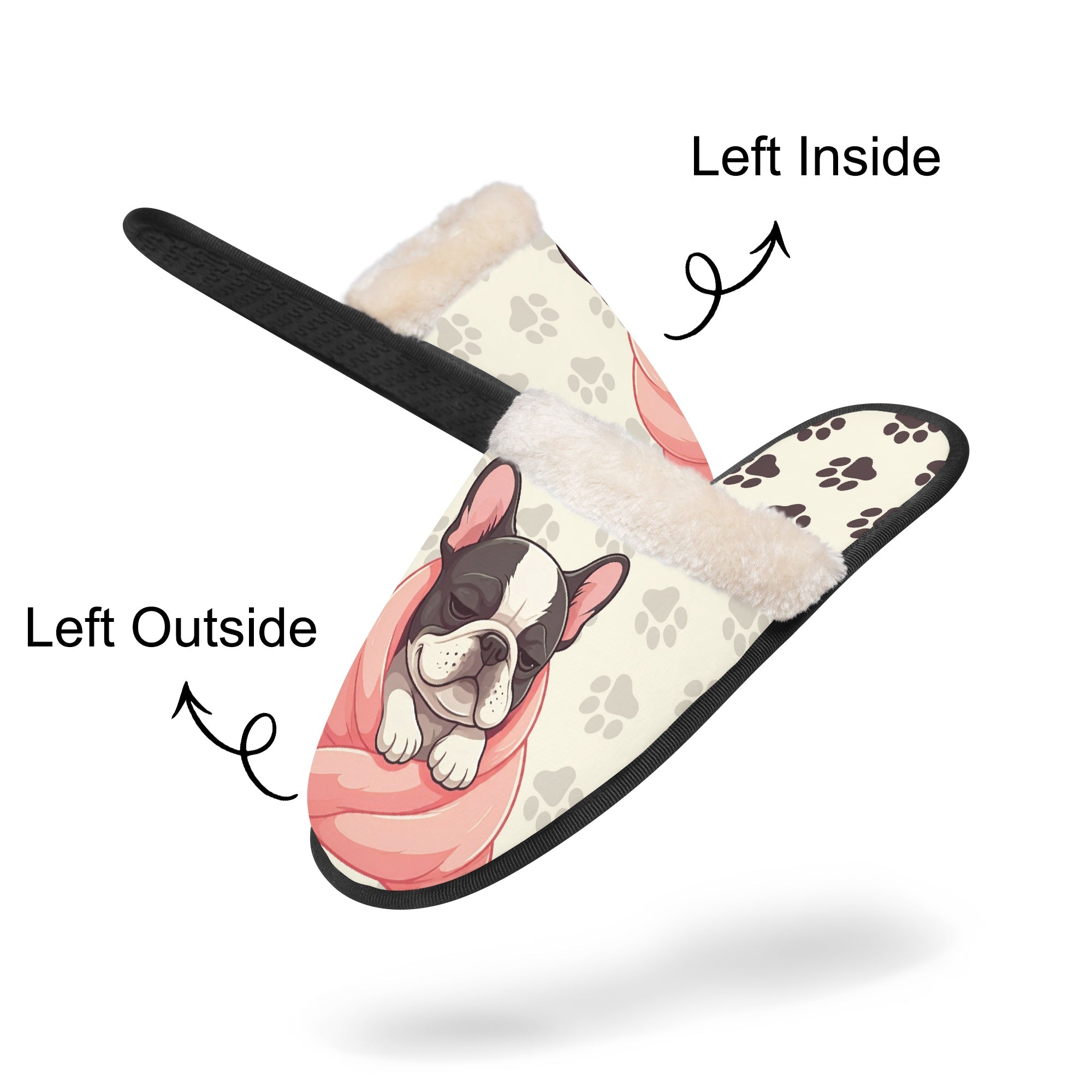 French Bulldog Winter Soft House Shoes for Everyday Wear-fadou