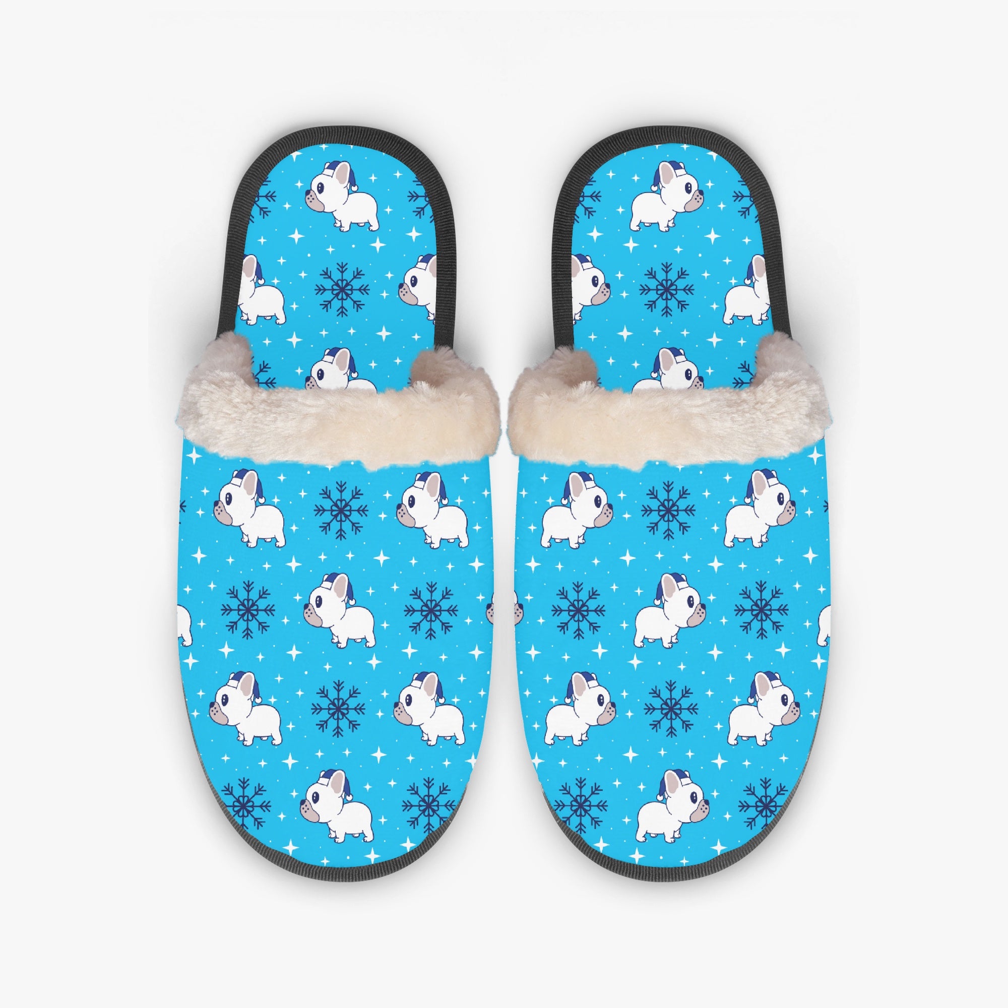 Waffle French Bulldog Soft House Shoes for Everyday Wear-fadou