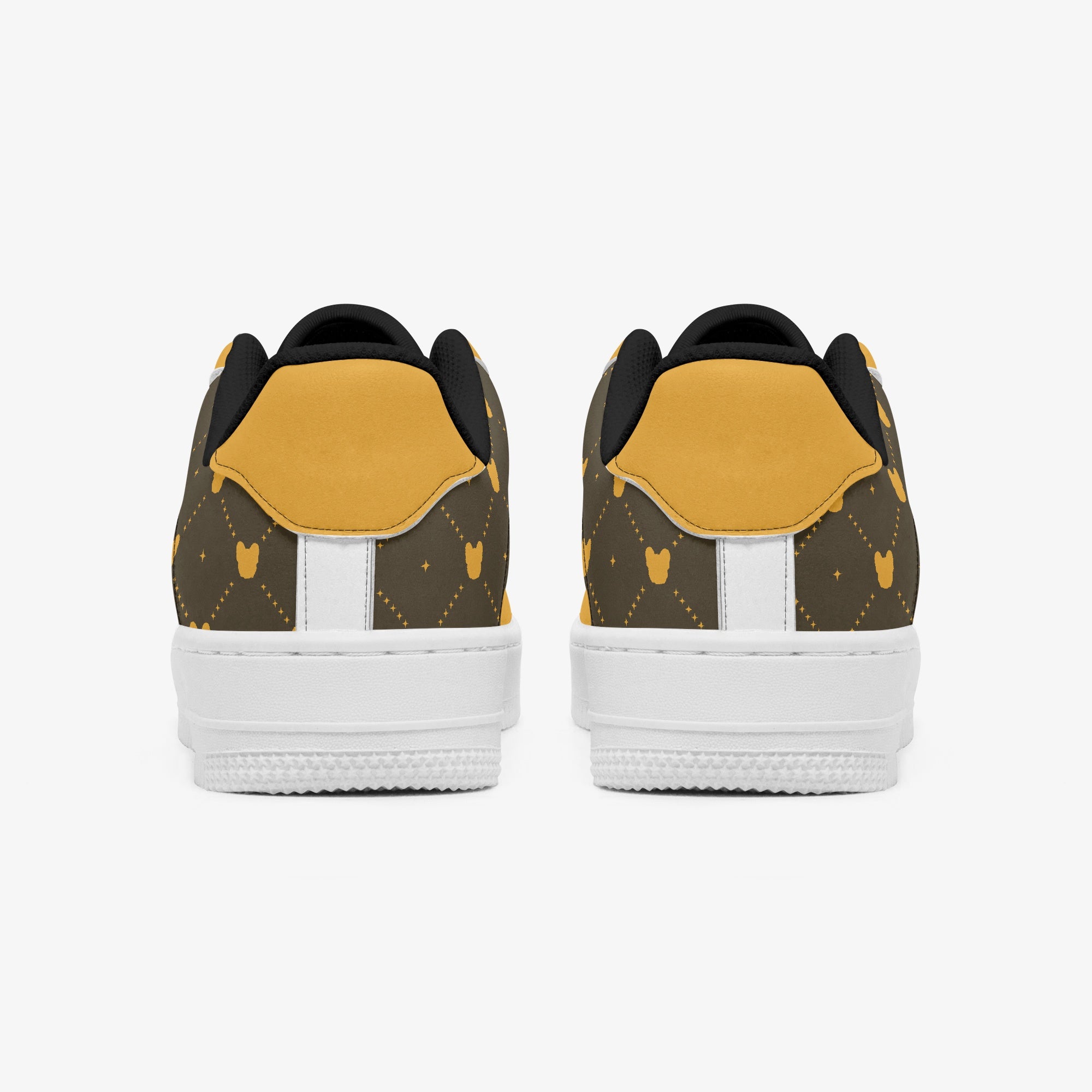 French Bulldog Leather High-Top Shoes for Everyday Wear-fadou