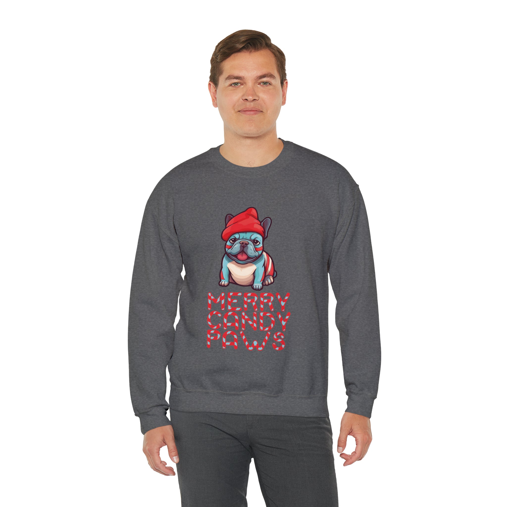 Candy French Bulldog Fleece Hoodie for Frenchie Enthusiasts-fadou