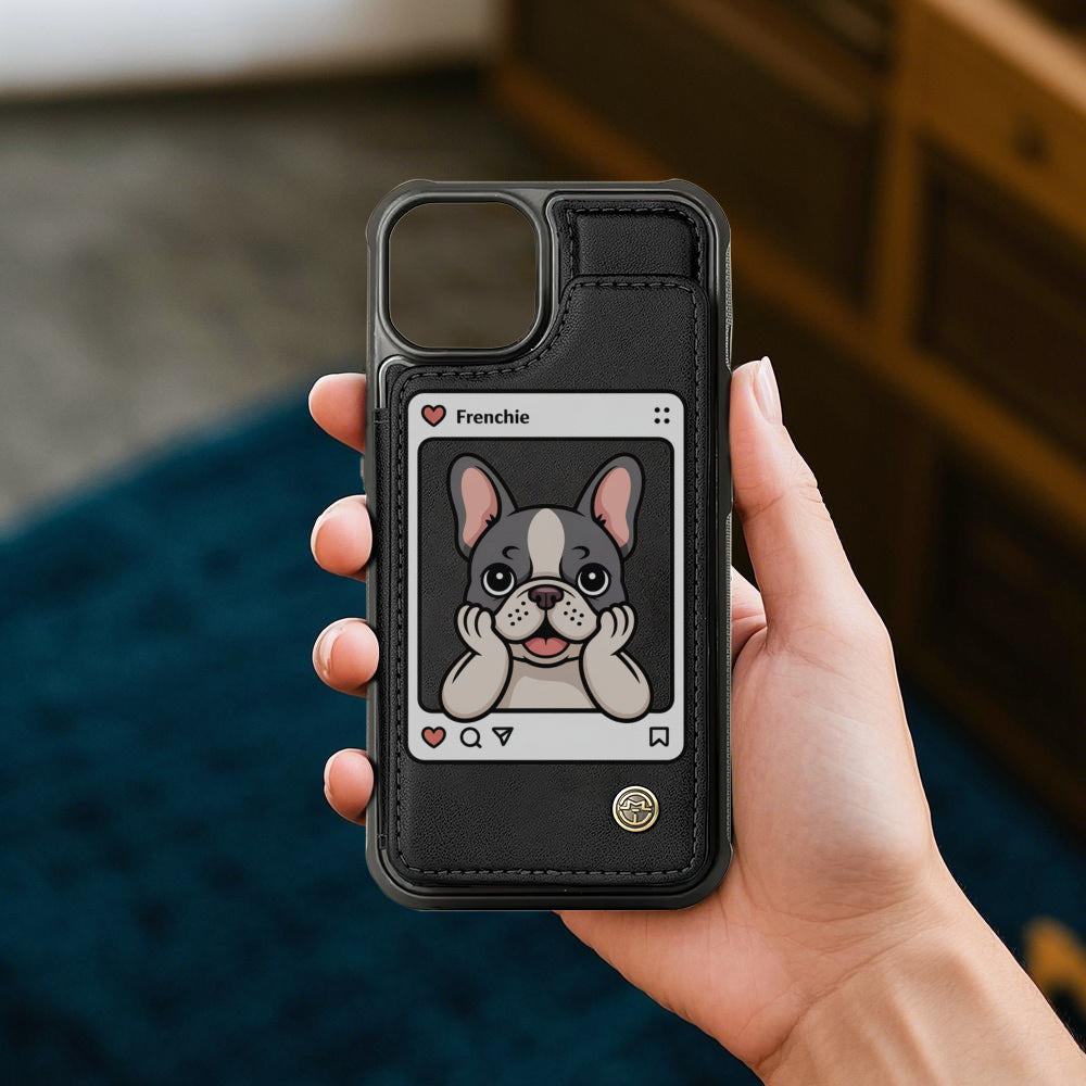 French Bulldog Leather Leather Wallet for Everyday Wear-fadou