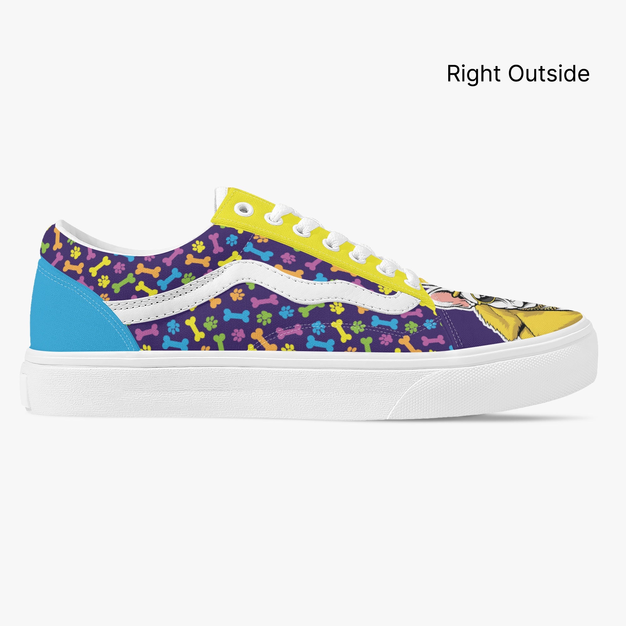 French Bulldog Trendy High-Top Shoes for Frenchie Enthusiasts-fadou