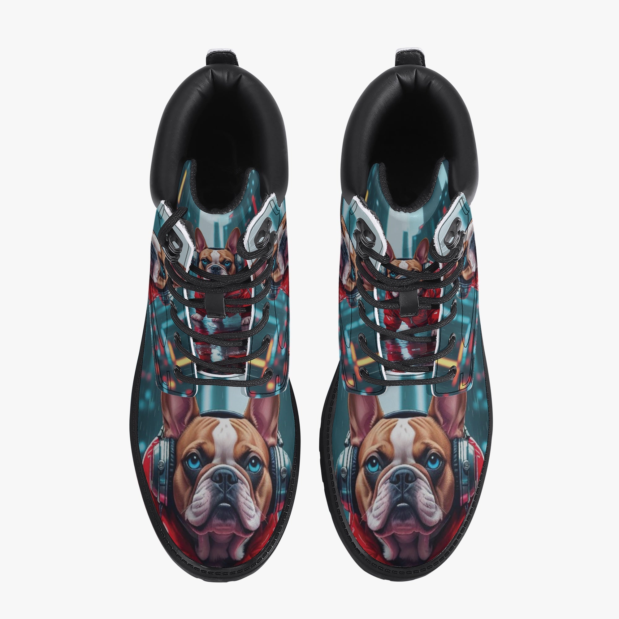 French Bulldog Leather Leather Boots for Bulldog Owners-fadou