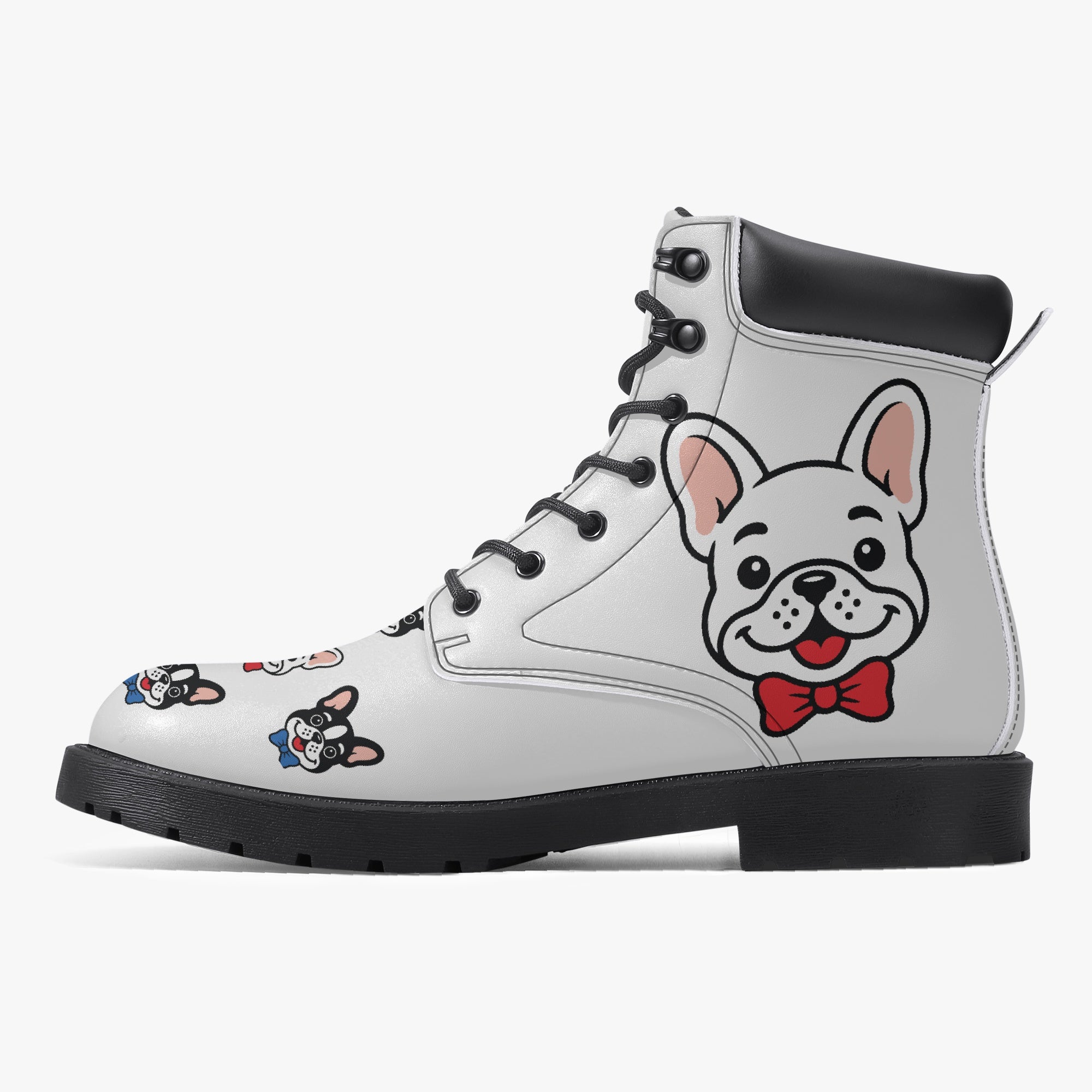 French Bulldog Leather Fashion Boots for Bulldog Owners-fadou