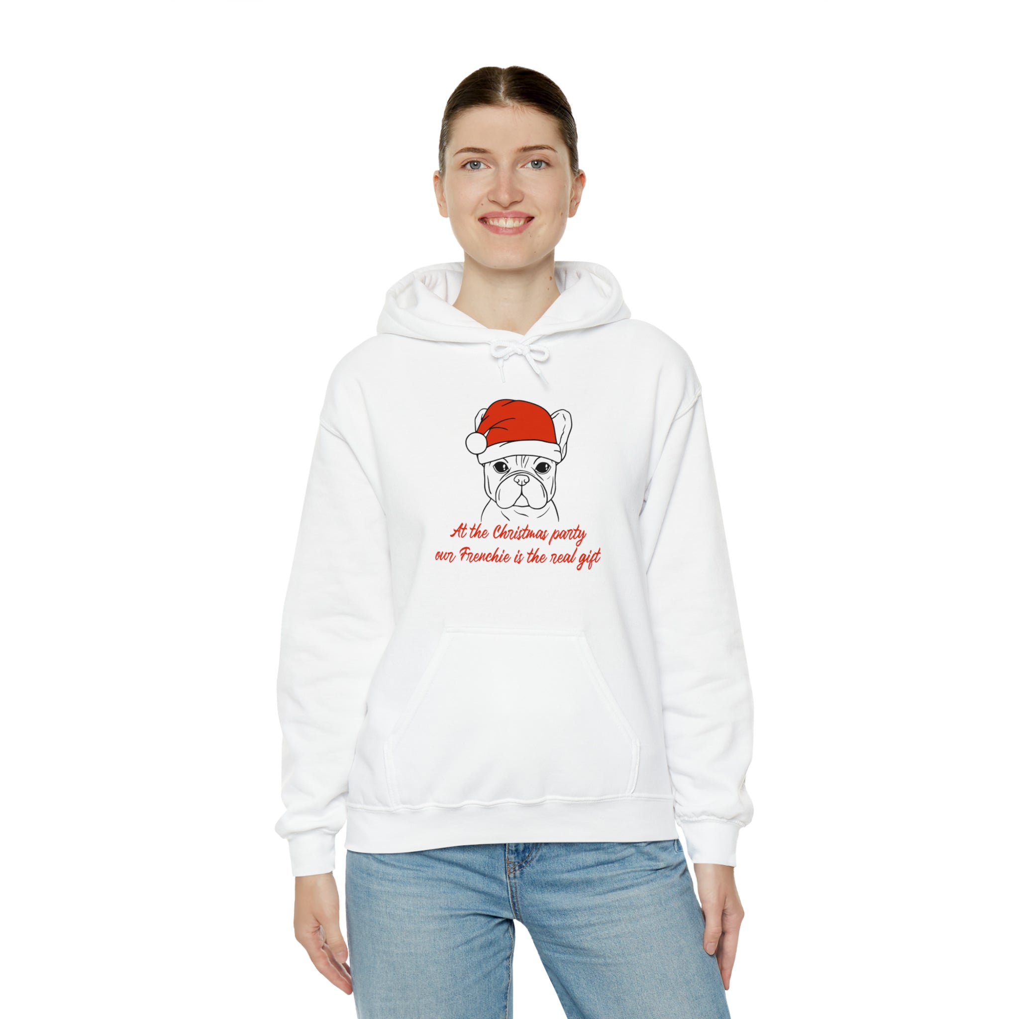 French Bulldog Christmas Dog Mom Hoodie for Frenchie Fans-fadou