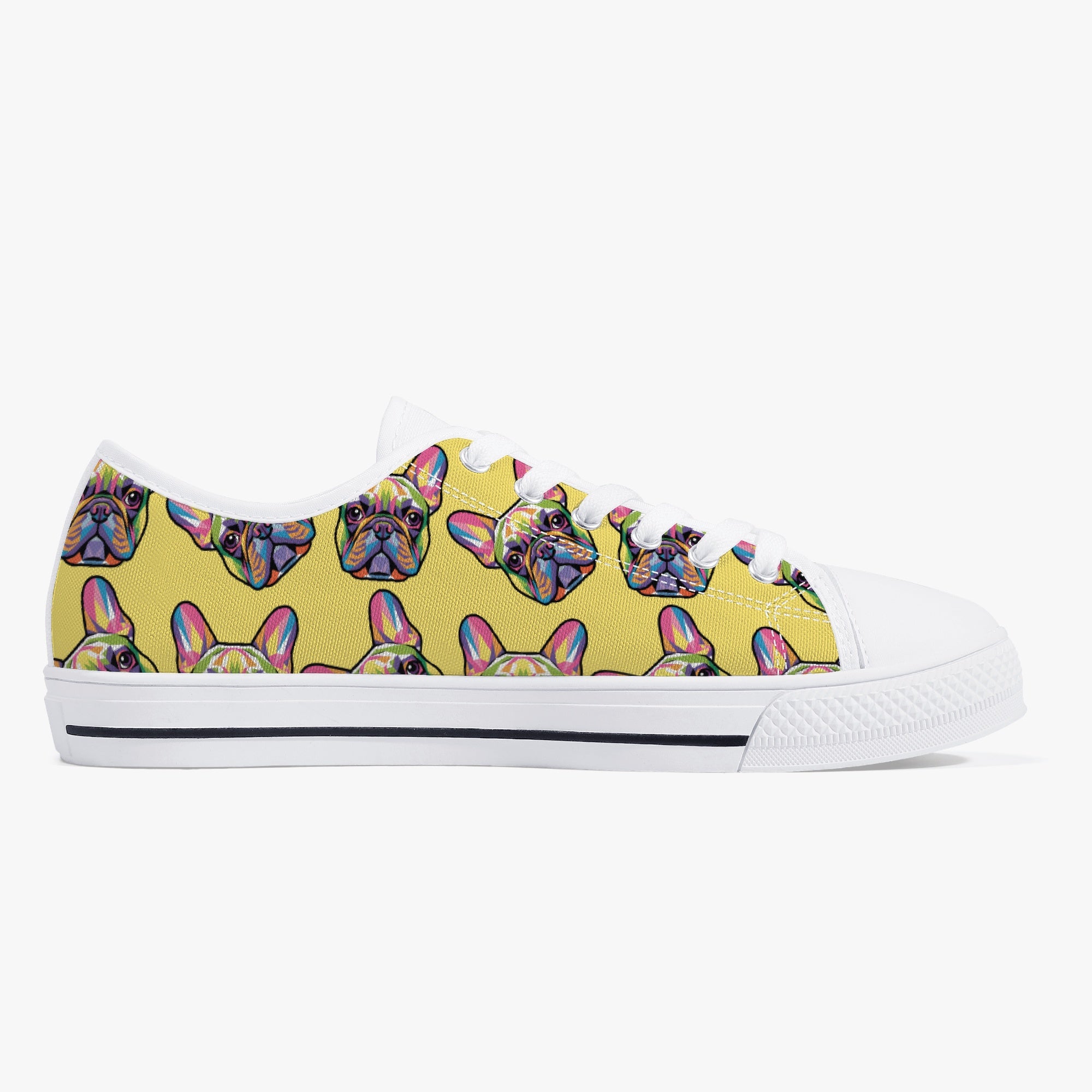 French Bulldog Low-Top Casual Footwear for Frenchie Fans-fadou