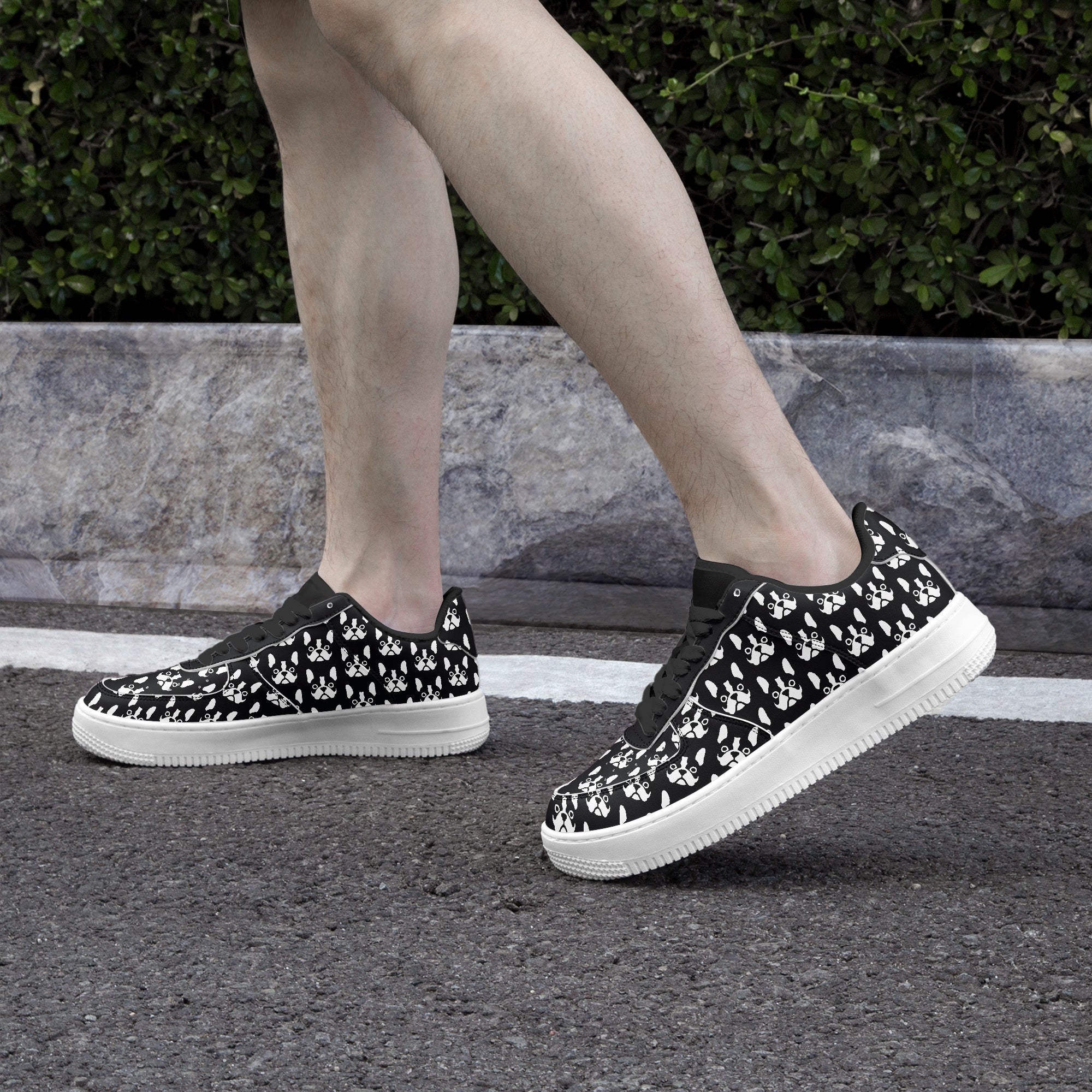 Frenchie Leather Casual Footwear for Frenchie Enthusiasts-fadou
