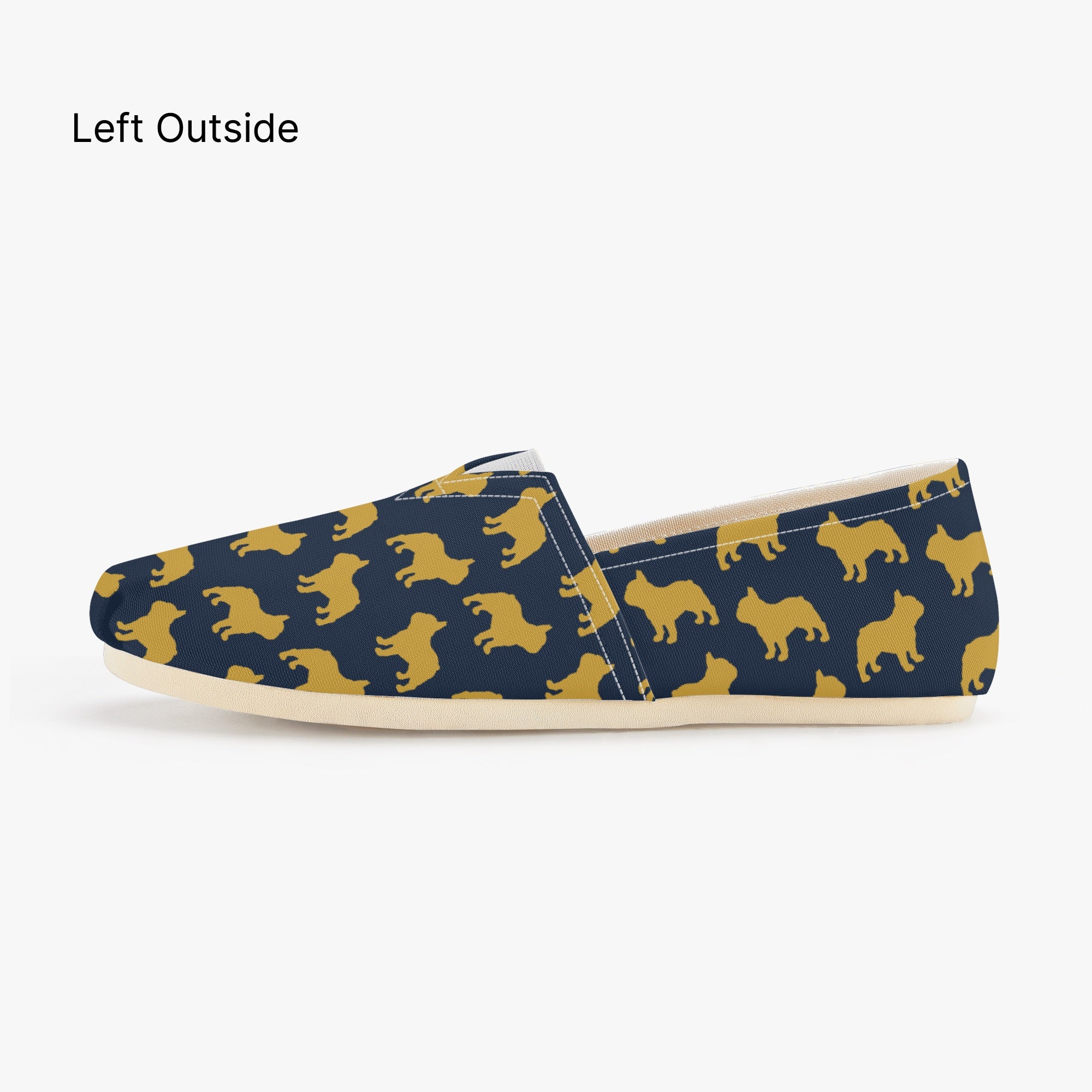 Wallaby French Bulldog Canvas Sneakers for Frenchie Fans-fadou