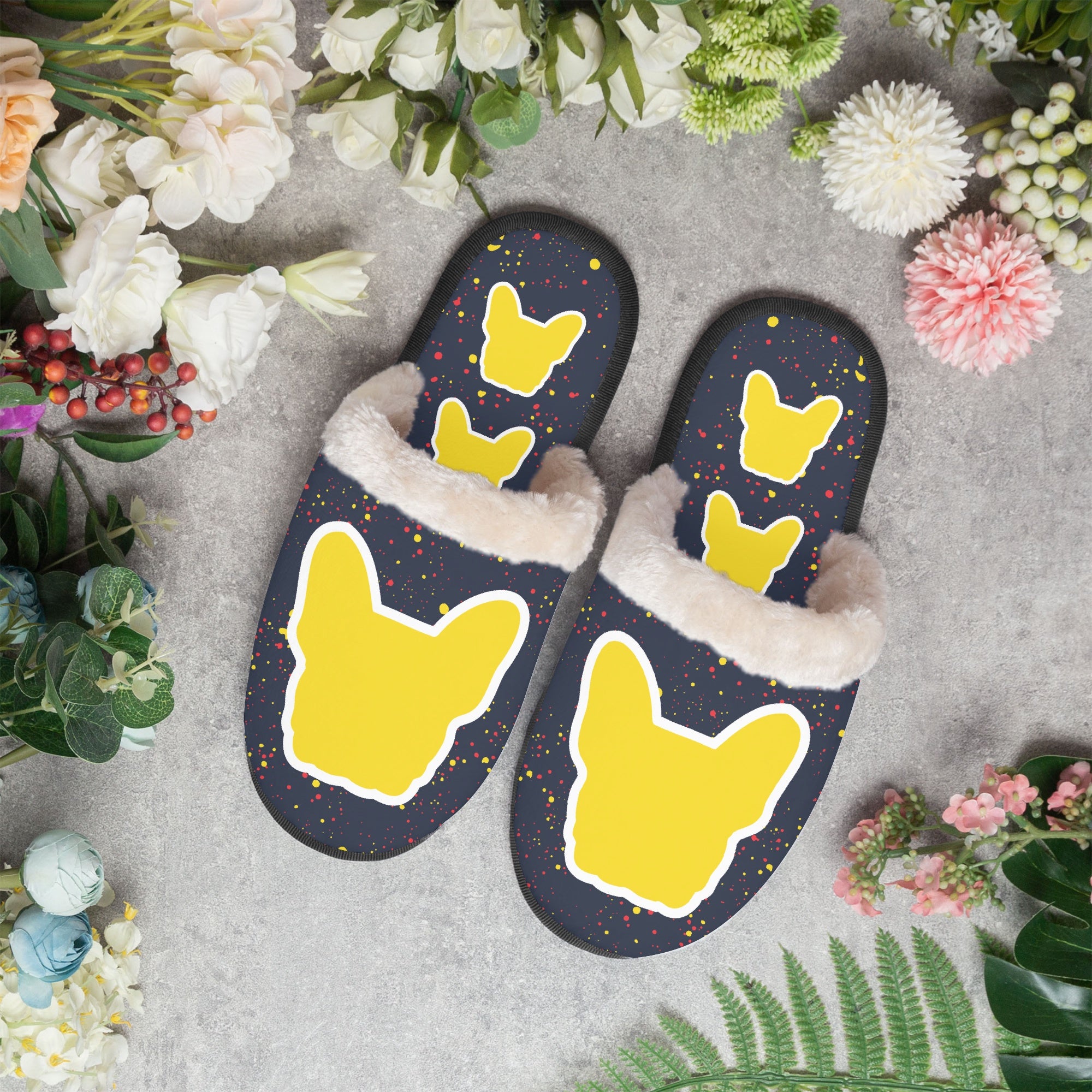 French Bulldog Winter Soft House Shoes for Frenchie Enthusiasts-fadou