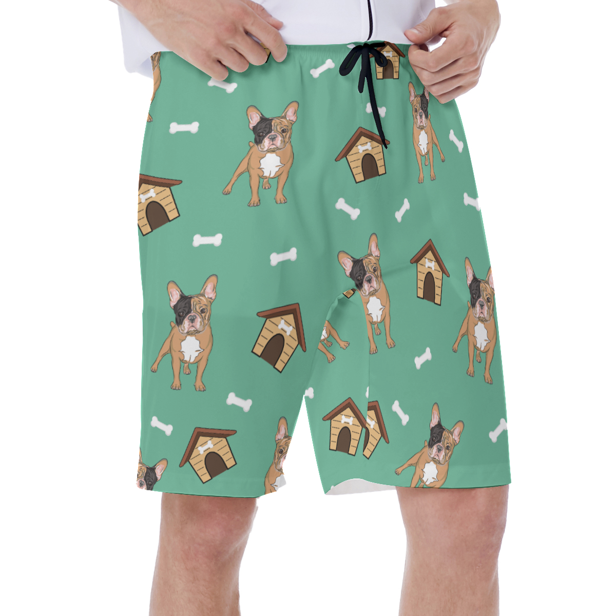 ZEUS - Men's Beach Shorts for French Bulldog Owners and Fans-fadou