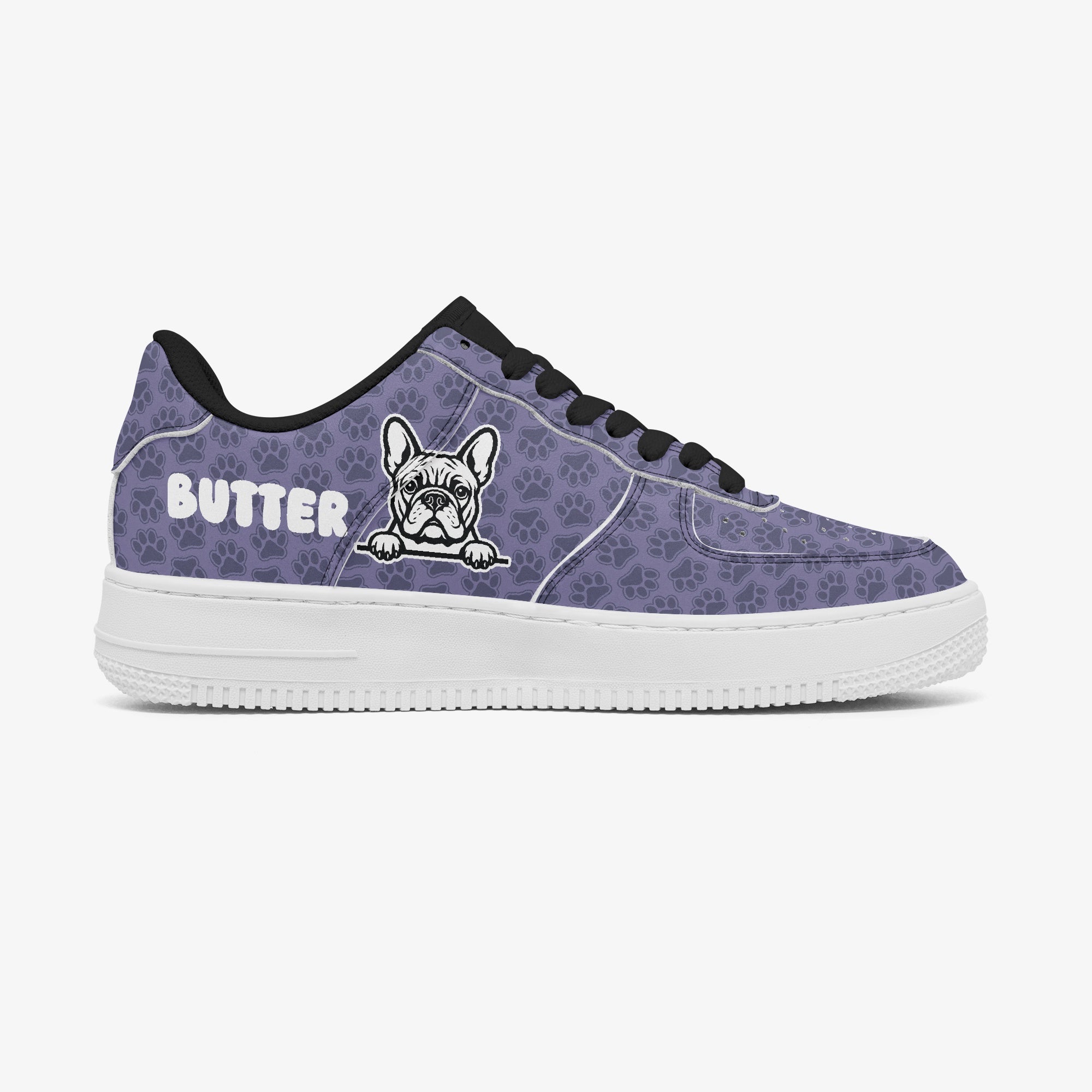 Cannoli Personalized Canvas Sneakers for Bulldog Owners-fadou