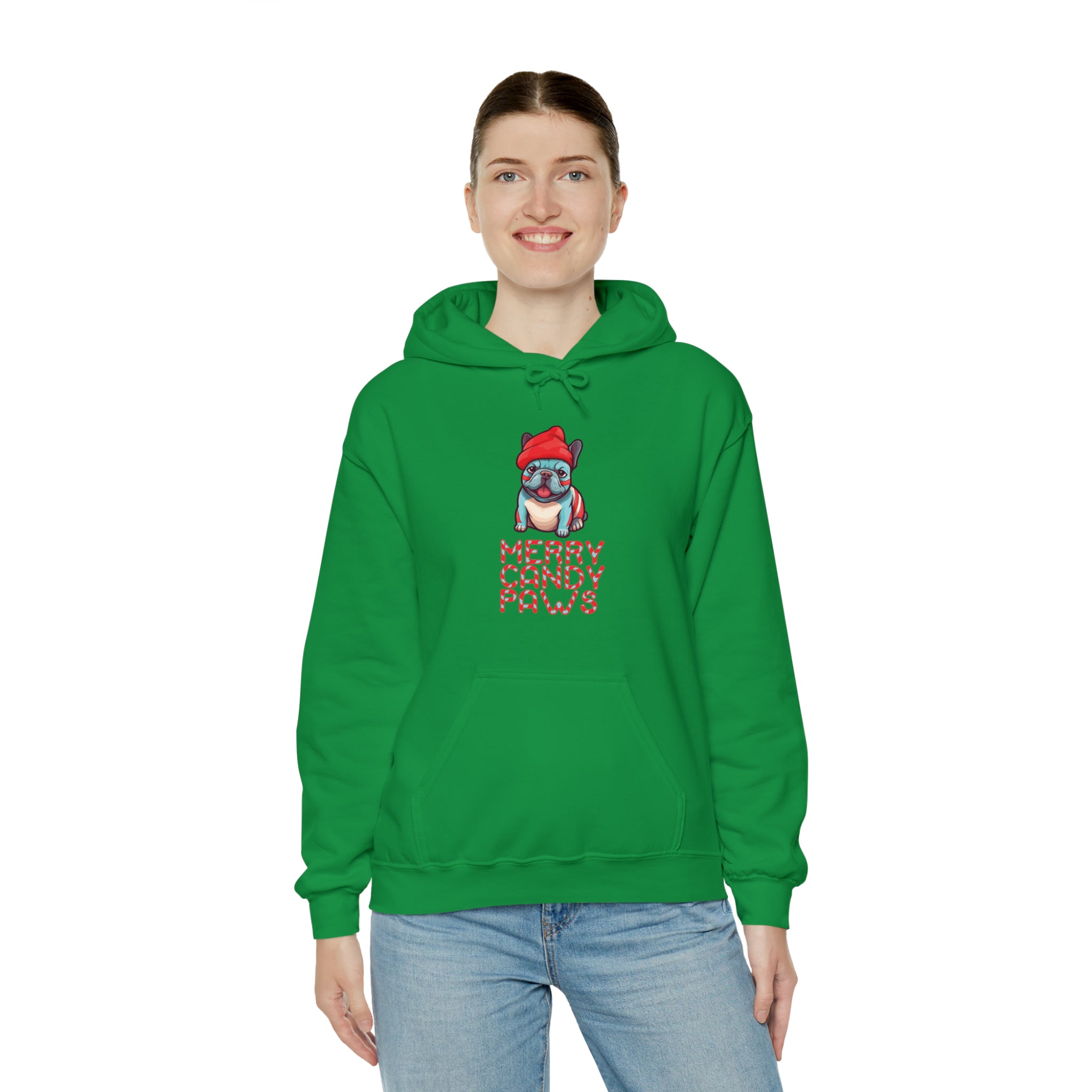 Merry French Bulldog Cotton Sweatshirt for Dog Park Days-fadou
