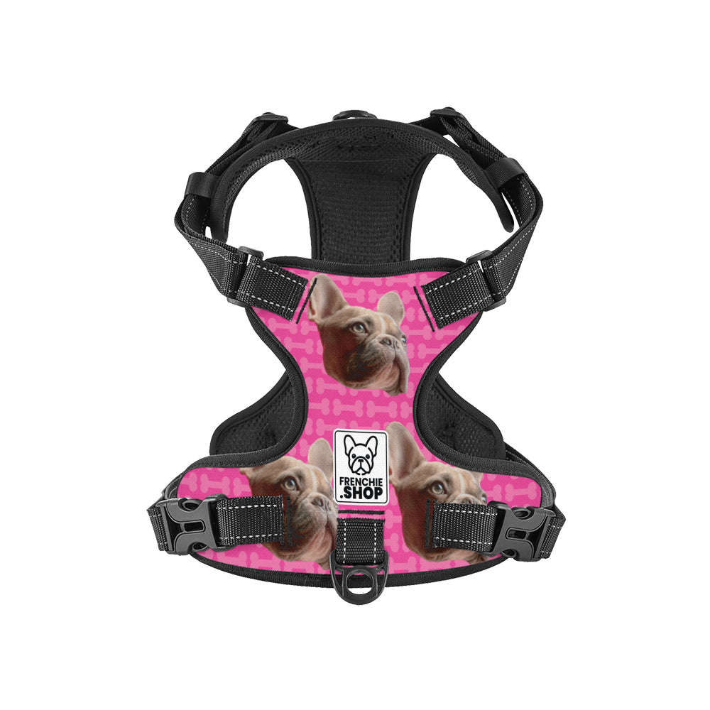 Personalized No-Pull Walking Harness for Flat-Face Breeds-fadou