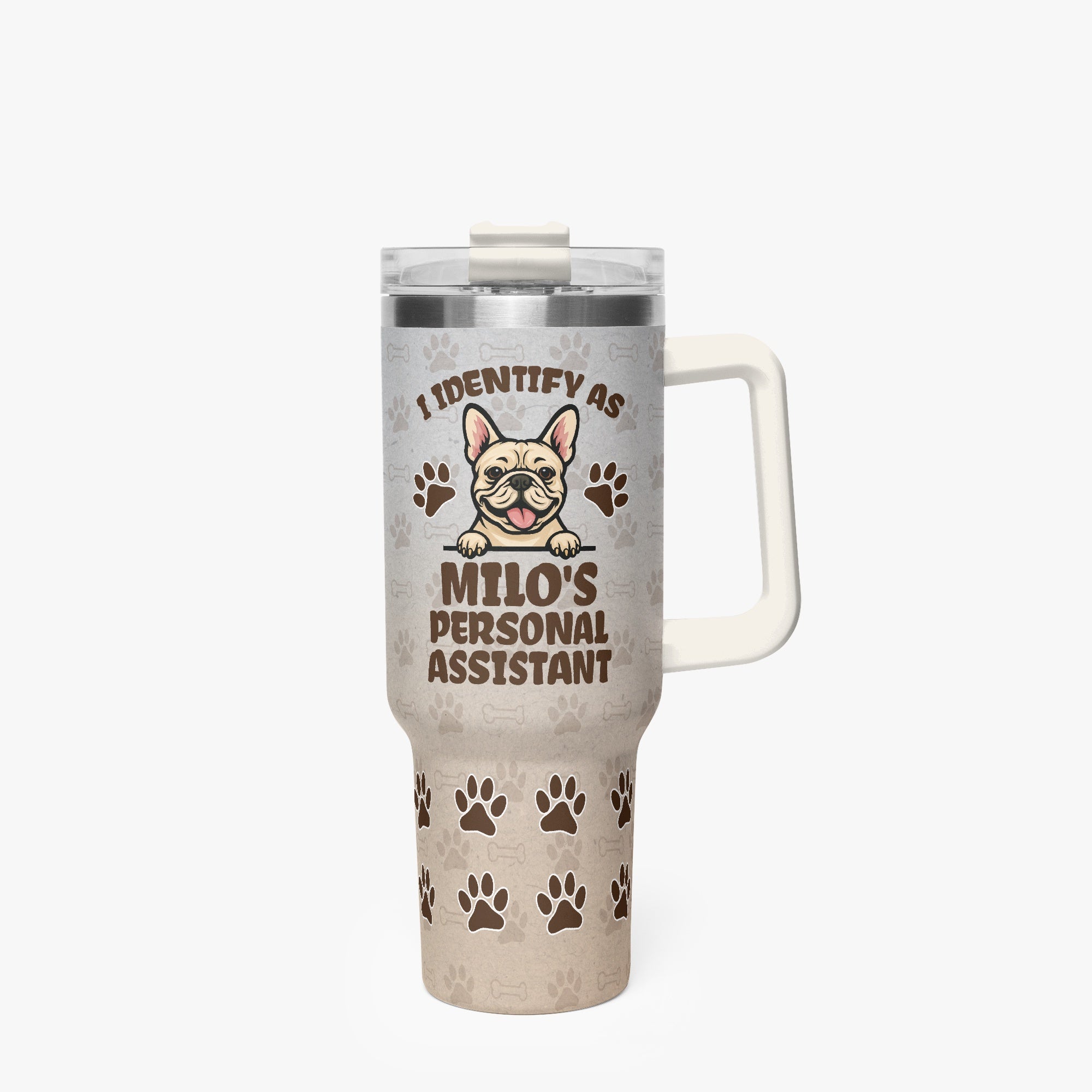 Prince Personalized Travel Tumbler for Frenchie Enthusiasts-fadou