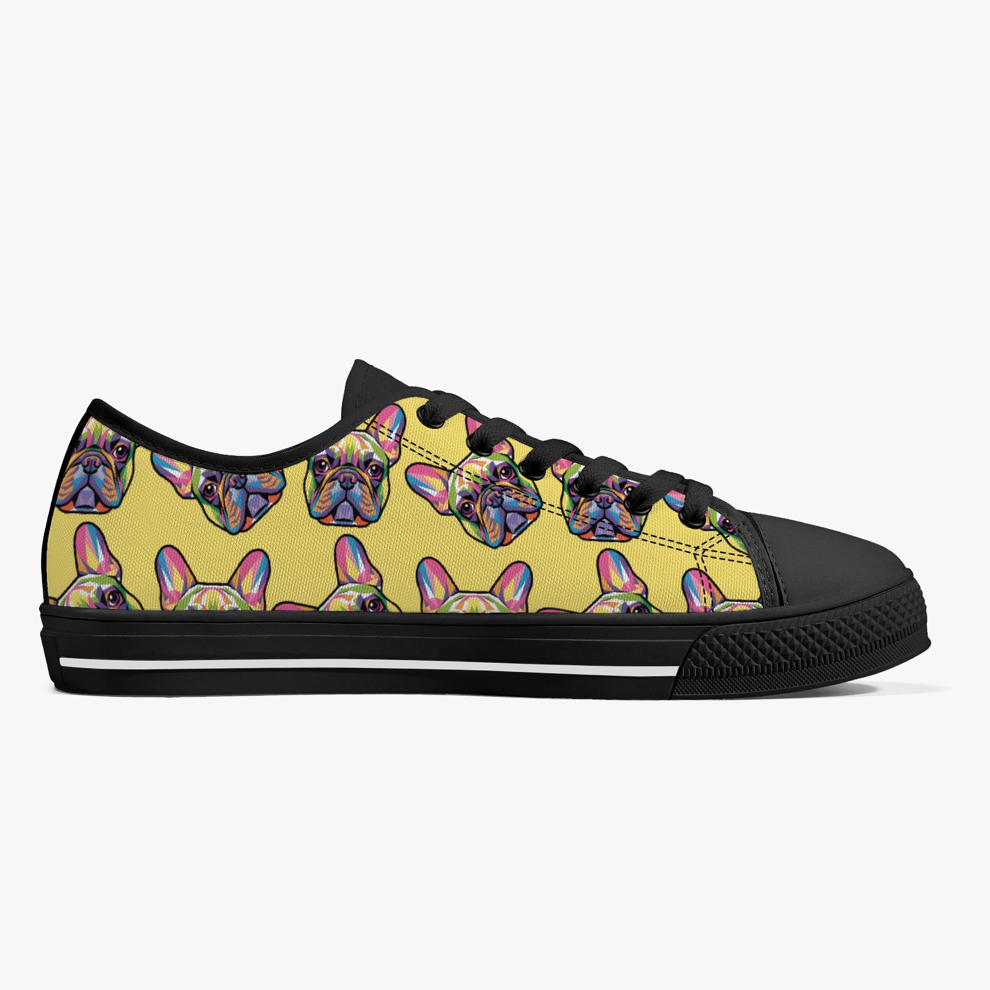 French Bulldog Low-Top Casual Footwear for Frenchie Fans-fadou