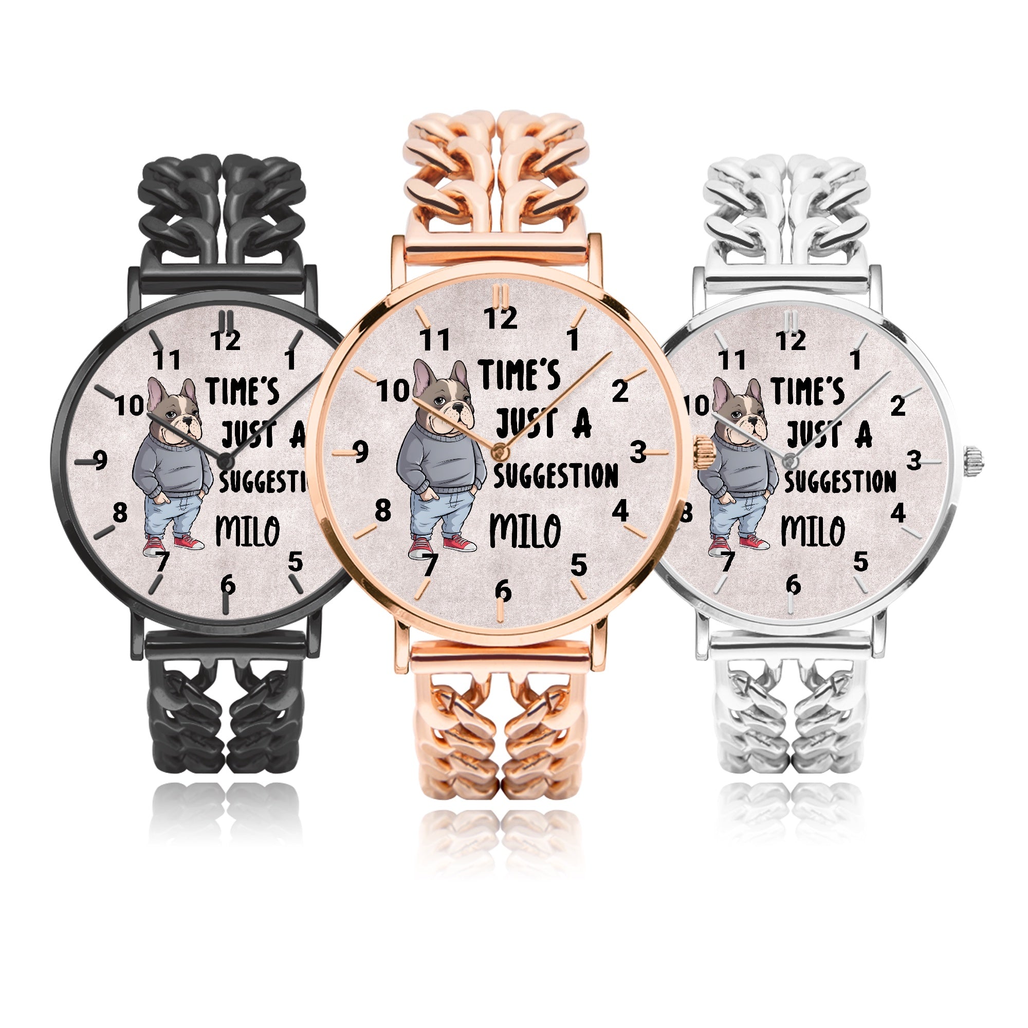 French Bulldog Personalized Fashion Wristwatch for Bulldog Owners-fadou