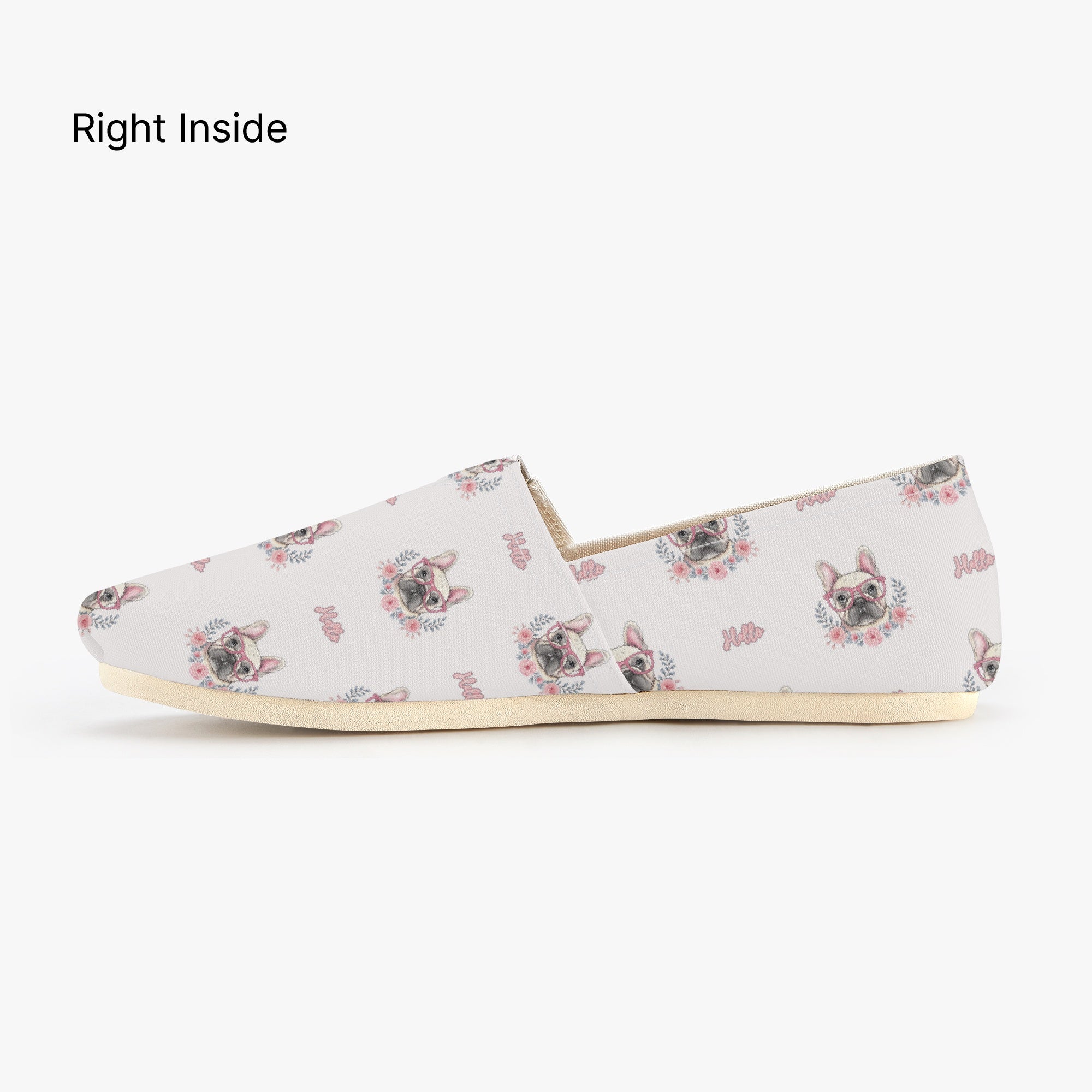 French Bulldog Casual Canvas Sneakers for Bulldog Owners-fadou