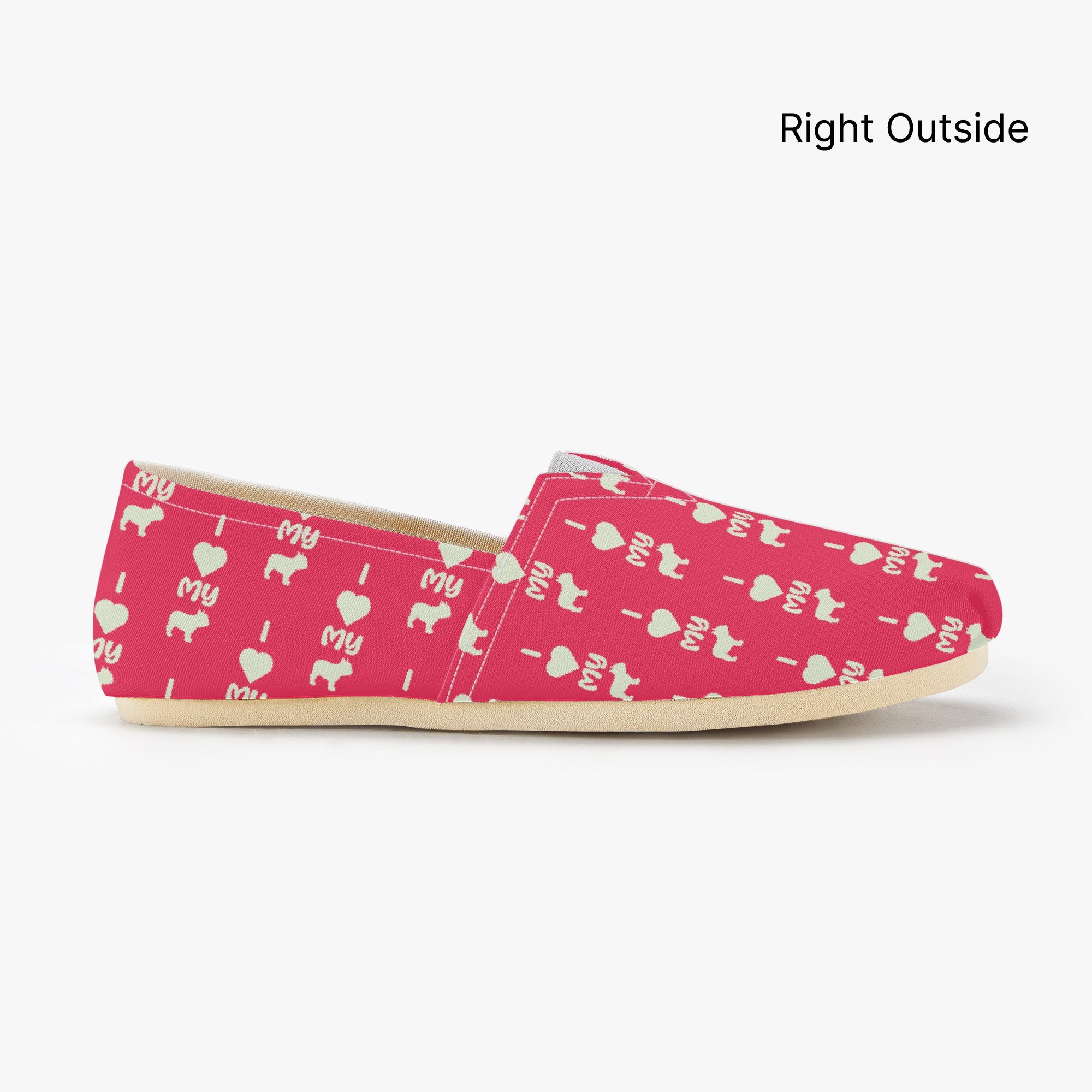 French Bulldog Casual Canvas Sneakers for Dog Park Days-fadou