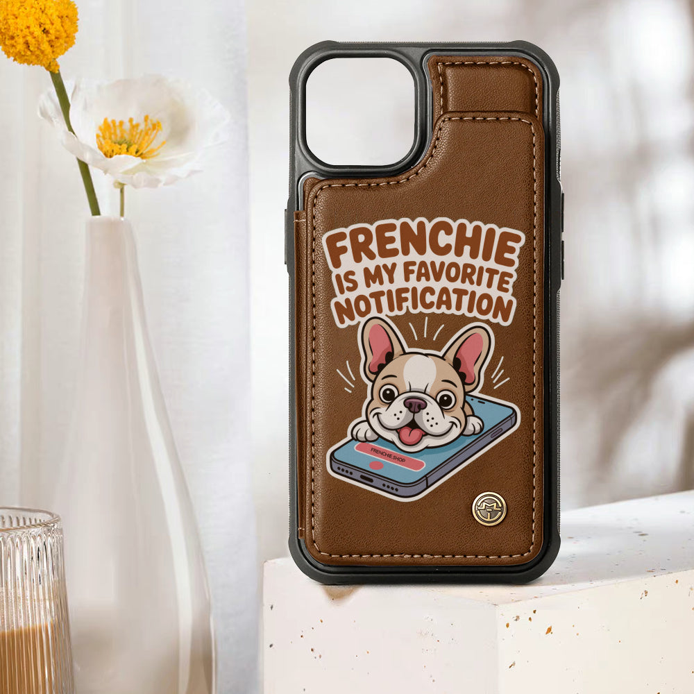 Gracie French Bulldog Leather Wallet for Bulldog Owners-fadou