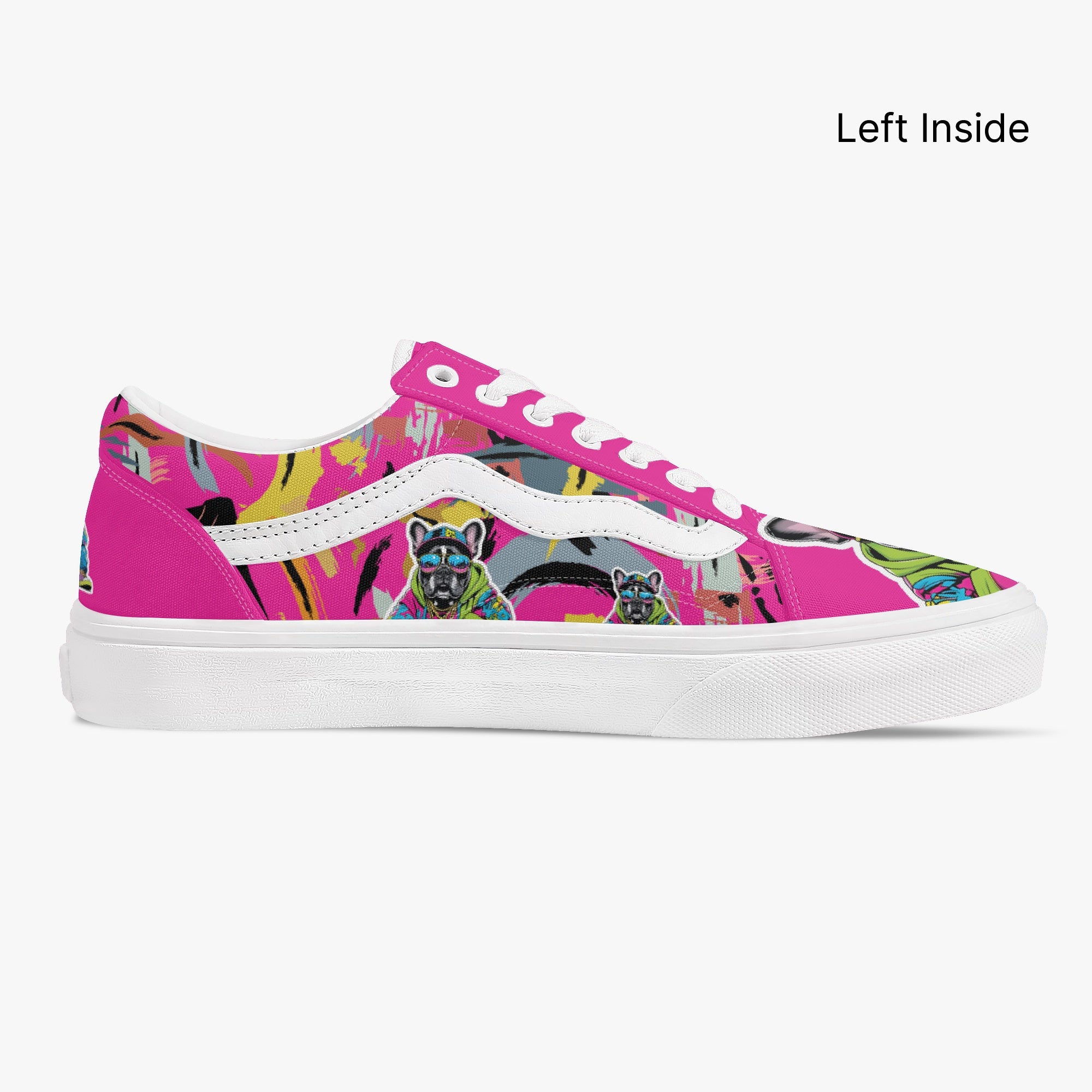 French Bulldog Trendy Canvas Sneakers for Dog Moms & Dads-fadou
