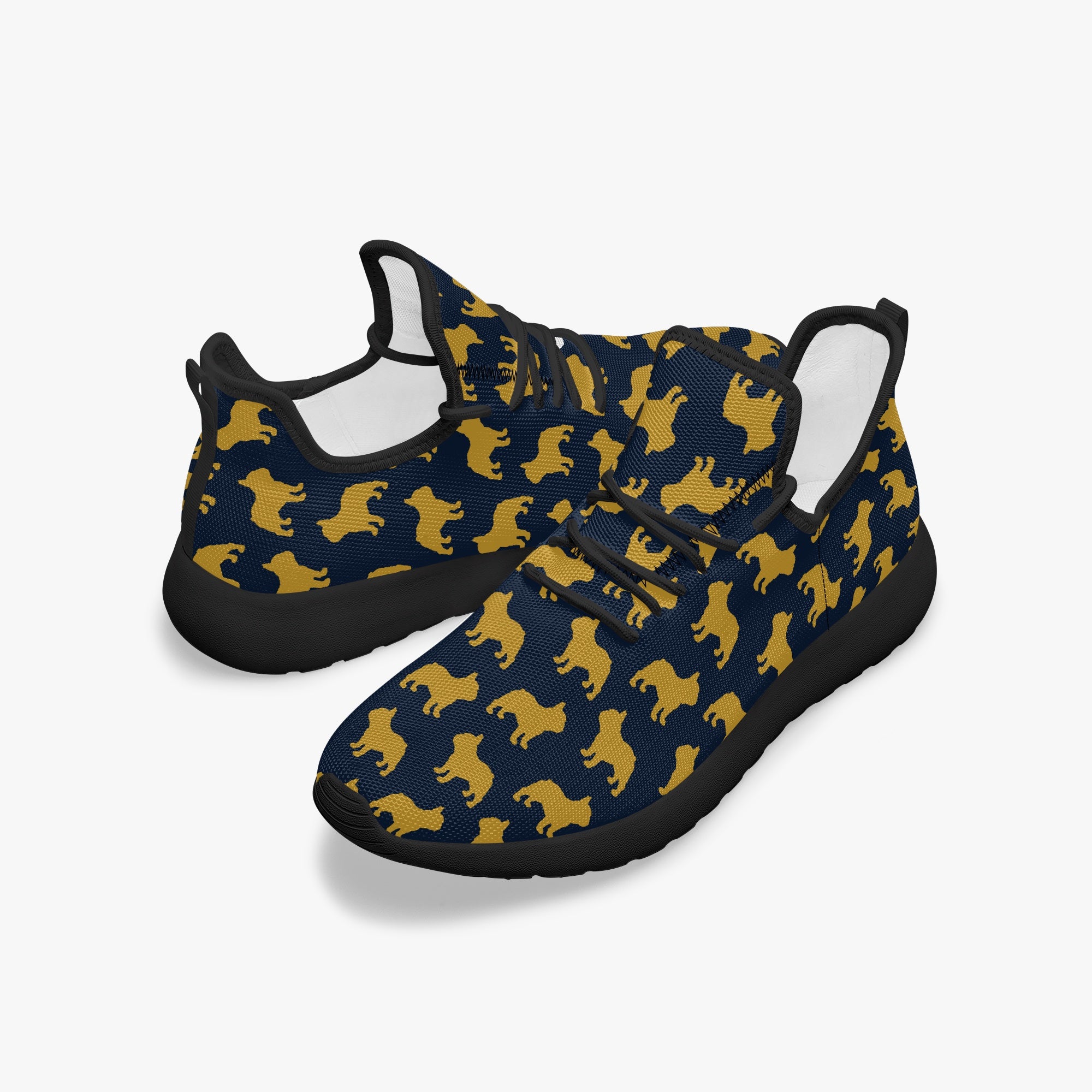 French Bulldog Classic Canvas Sneakers for Frenchie Enthusiasts-fadou