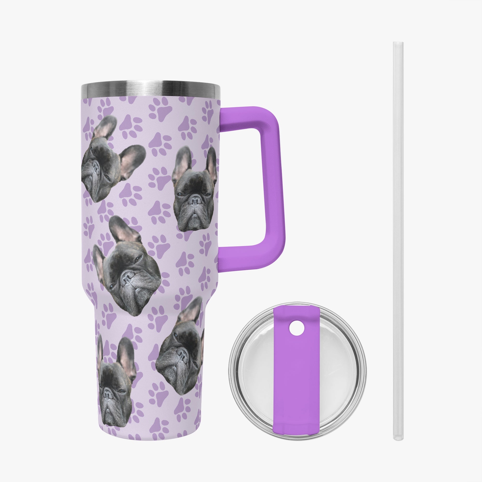 French Bulldog Personalized Travel Tumbler for Pet Culture-fadou