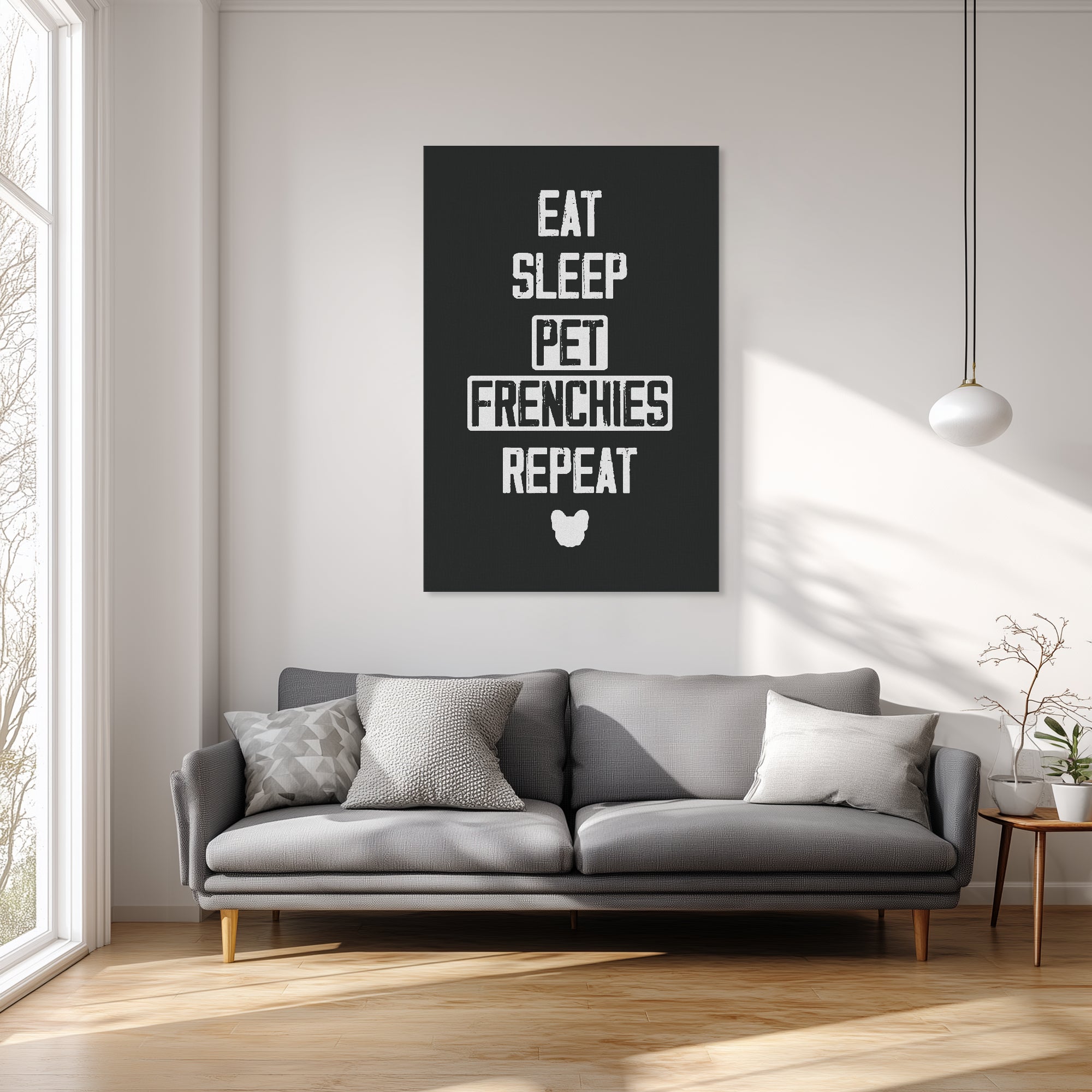 PET FRENCHIES - Vertical Canvas Painting for Dog Park Days-fadou