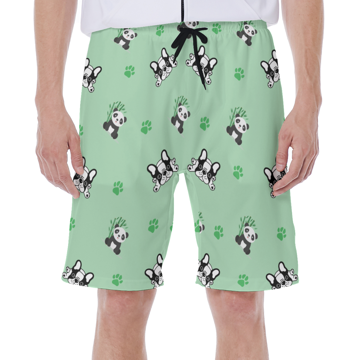 ROCKY - Men's Beach Shorts for Frenchie Fans Everywhere-fadou
