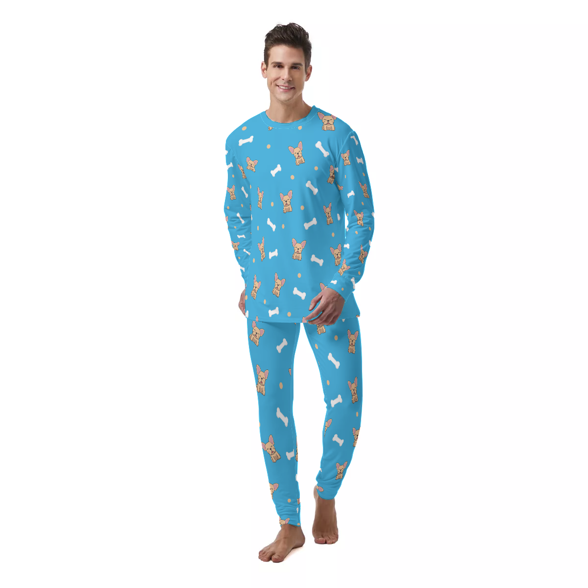 BRUCE French Bulldog Cozy Pajama Set for Dog Moms & Dads-fadou