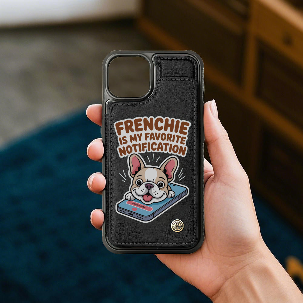 Gracie French Bulldog Leather Wallet for Bulldog Owners-fadou