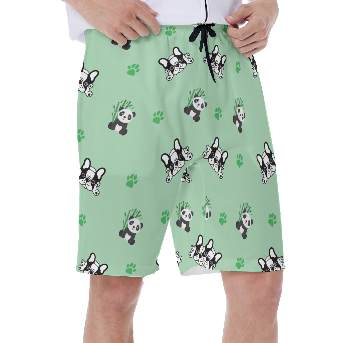 ROCKY - Men's Beach Shorts for Frenchie Fans Everywhere-fadou