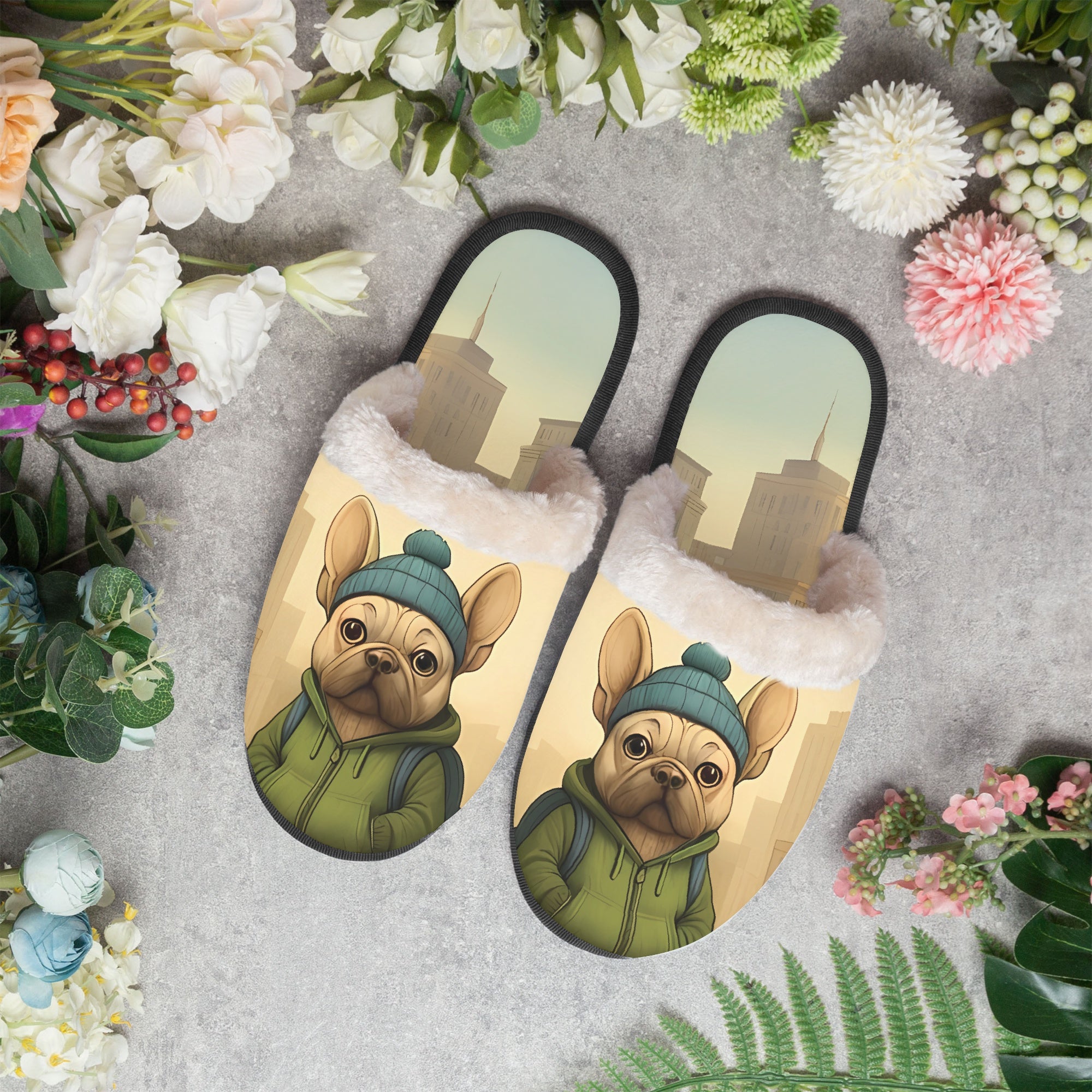 French Bulldog Cozy Soft House Shoes for Frenchie Enthusiasts-fadou