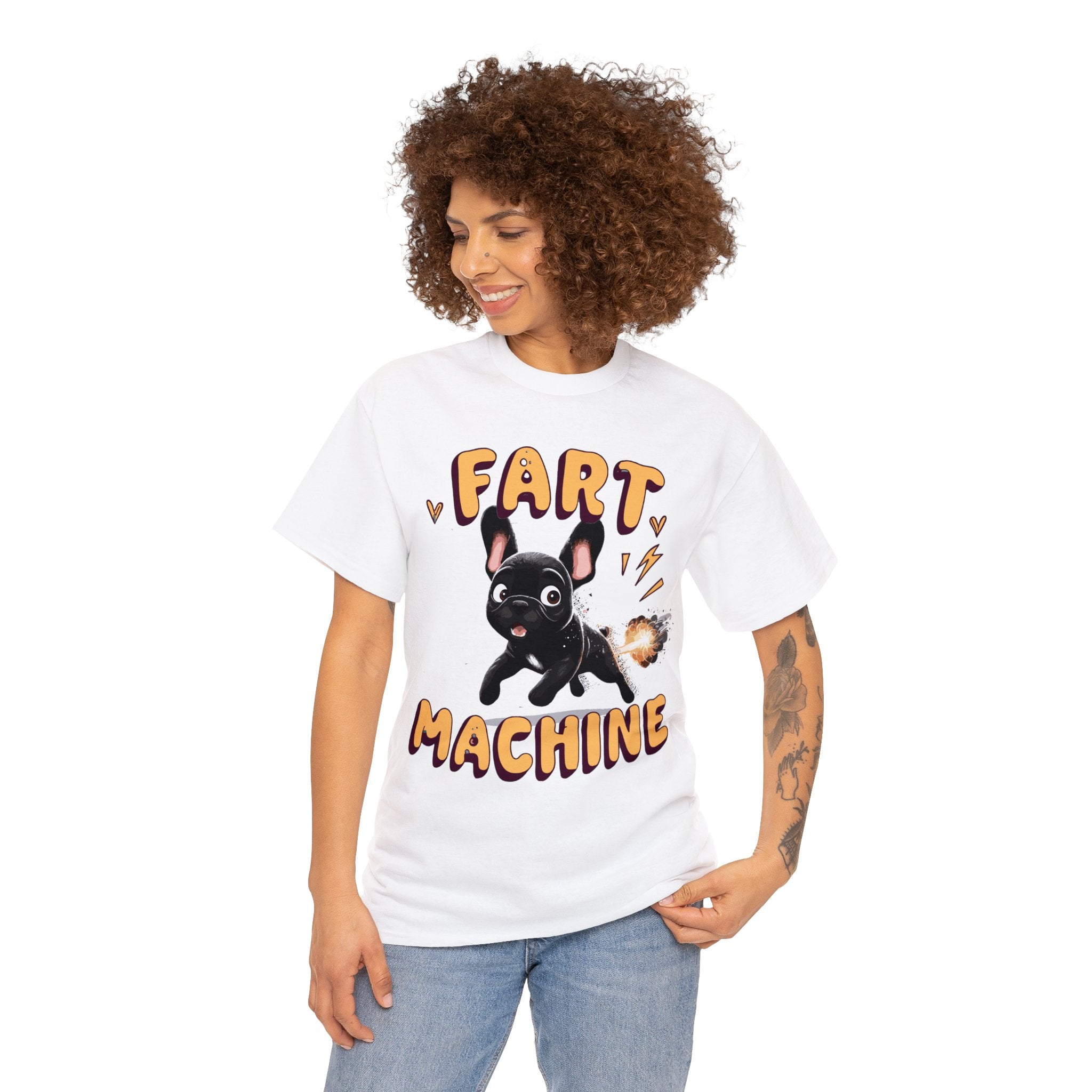 Fart Machine - Unisex Tshirt for Frenchie Fans Everywhere-fadou
