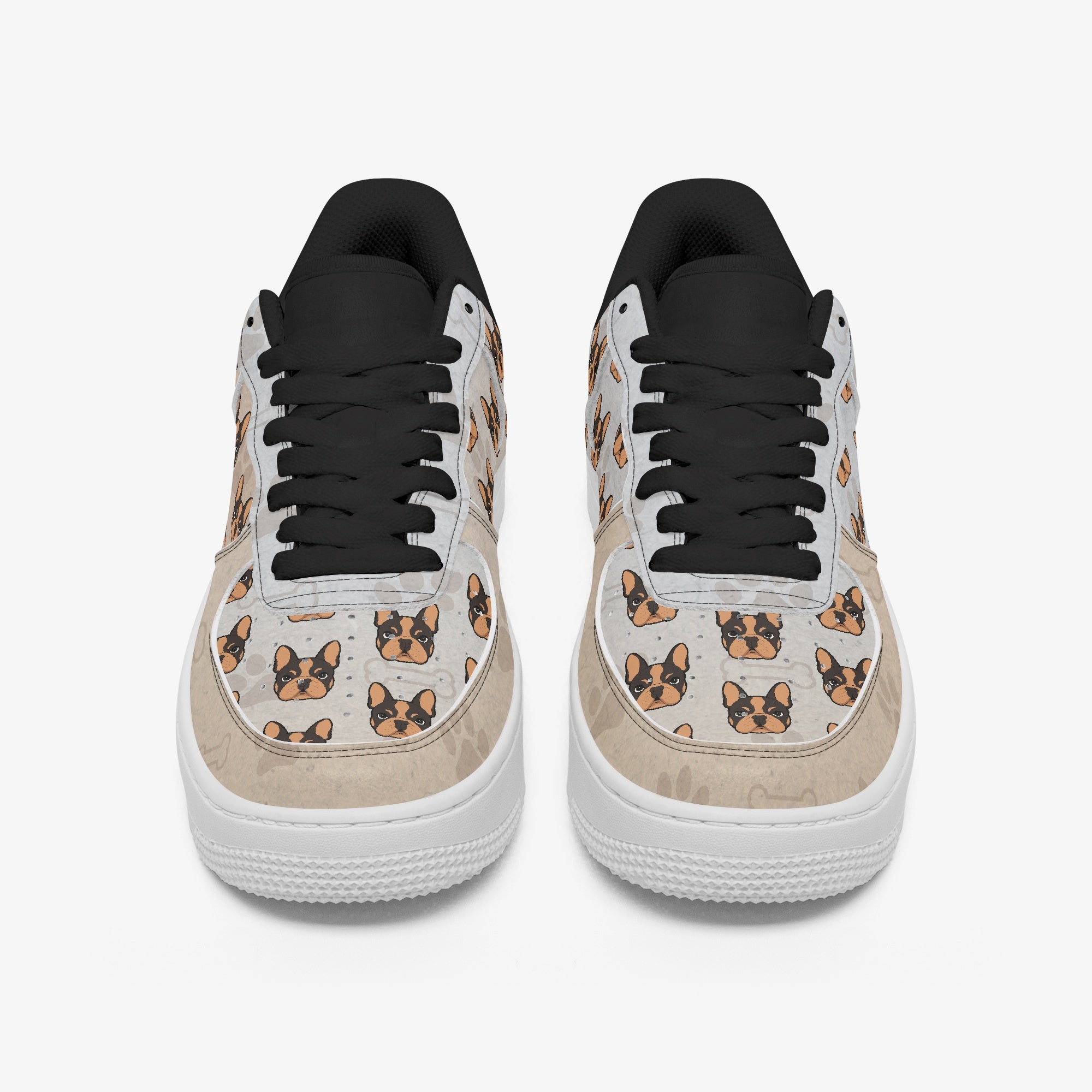 French Bulldog Leather High-Top Shoes for Bulldog Owners-fadou