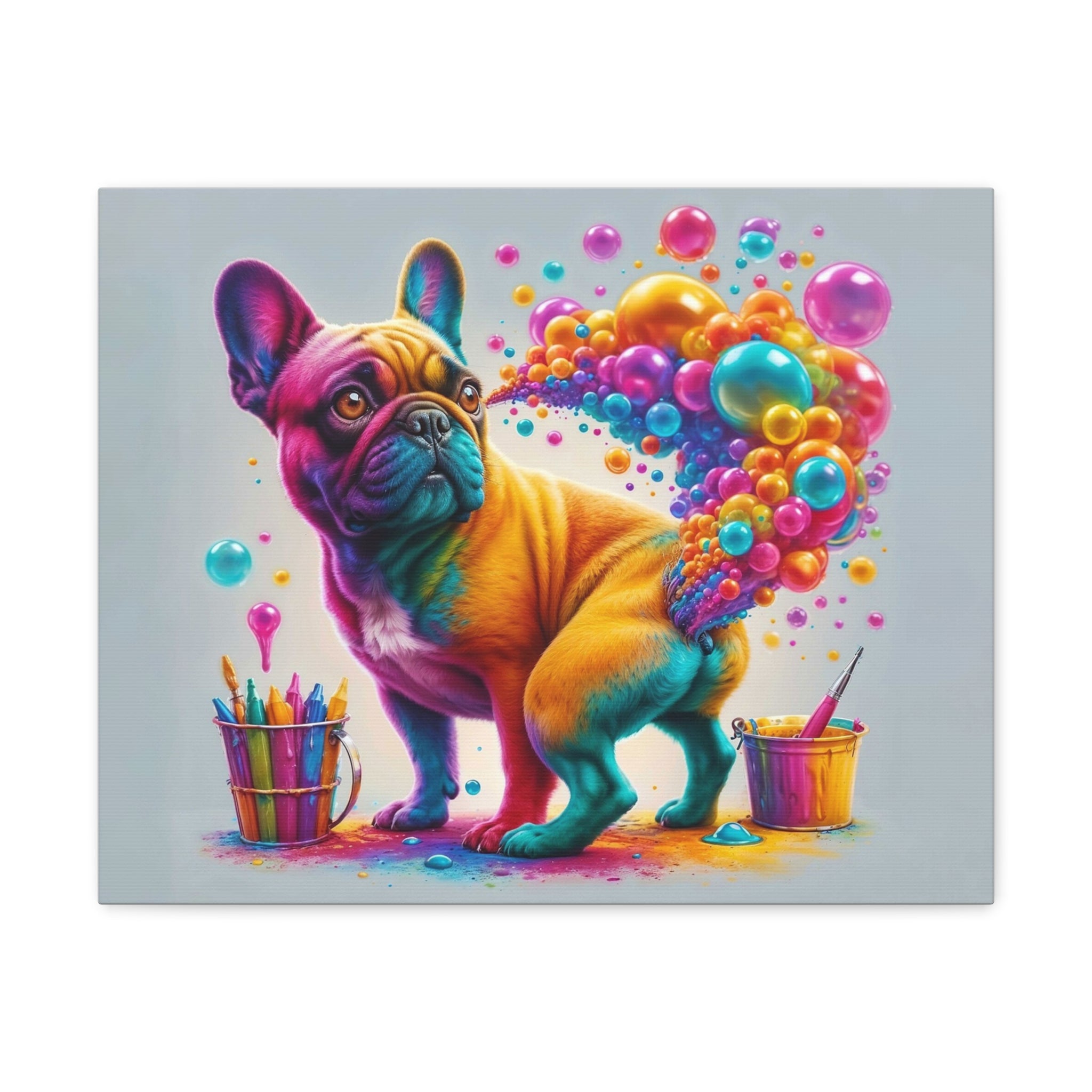 French Bulldog Gas Pass: Canvas Edition for Frenchie Enthusiasts-fadou
