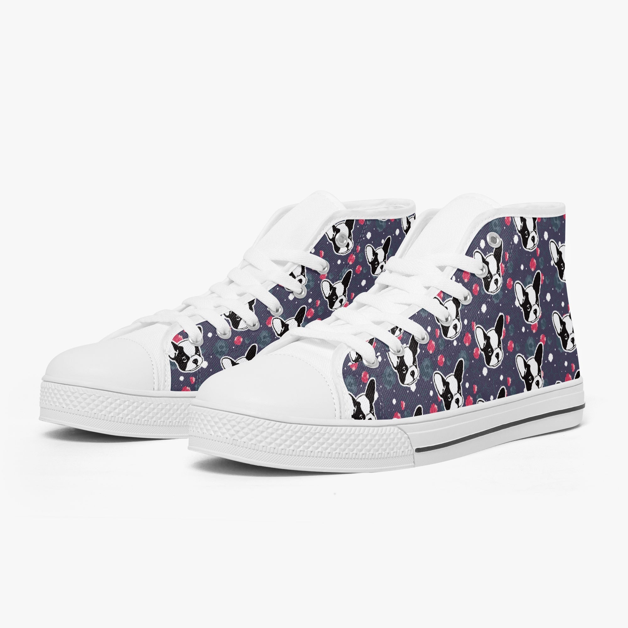 French Bulldog High-Top High-Top Shoes for Bulldog Owners-fadou