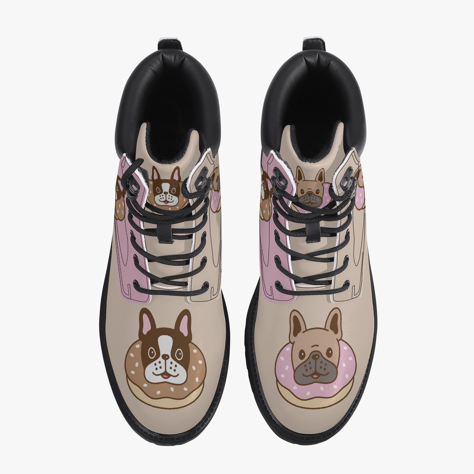 French Bulldog Casual Leather Boots for Dog Moms & Dads-fadou