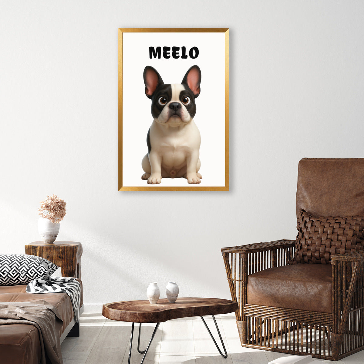 Frenchie Personalized Decorative Canvas for Pet Parents-fadou